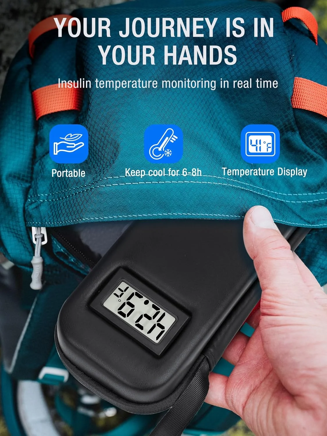 کیف خنک نگهدارنده انسولین با نمایشگر دما، کیف مسافرتی انسولین با 2 بسته یخ ژله ای مورد تایید TSA برای سرنگ انسولین و لوازم دیابتی، کیف مسافرتی دیابتی (مشکی) کیف خنک نگهدارنده انسولین با نمایشگر دما، کیف مسافرتی انسولین با 2 بسته یخ ژله ای مورد تایید TSA برای سرنگ انسولین و لوازم دیابتی، کیف مسافرتی دیابتی (مشکی)