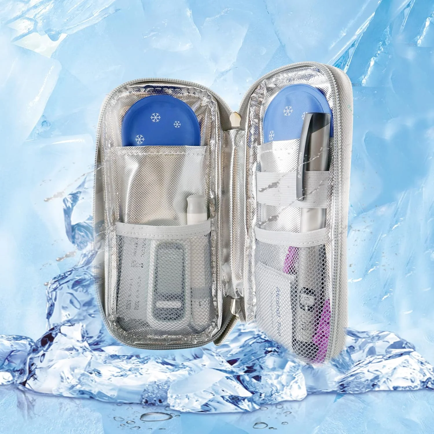 کیف خنک نگهدارنده انسولین برای سازماندهی لوازم دیابتی به همراه 2 بسته یخ، کیف خنک کننده پزشکی برای قلم انسولین و داروی انسولین (سبز دریاچه ای) کیف خنک نگهدارنده انسولین برای سازماندهی لوازم دیابتی به همراه 2 بسته یخ، کیف خنک کننده پزشکی برای قلم انسولین و داروی انسولین (سبز دریاچه ای)