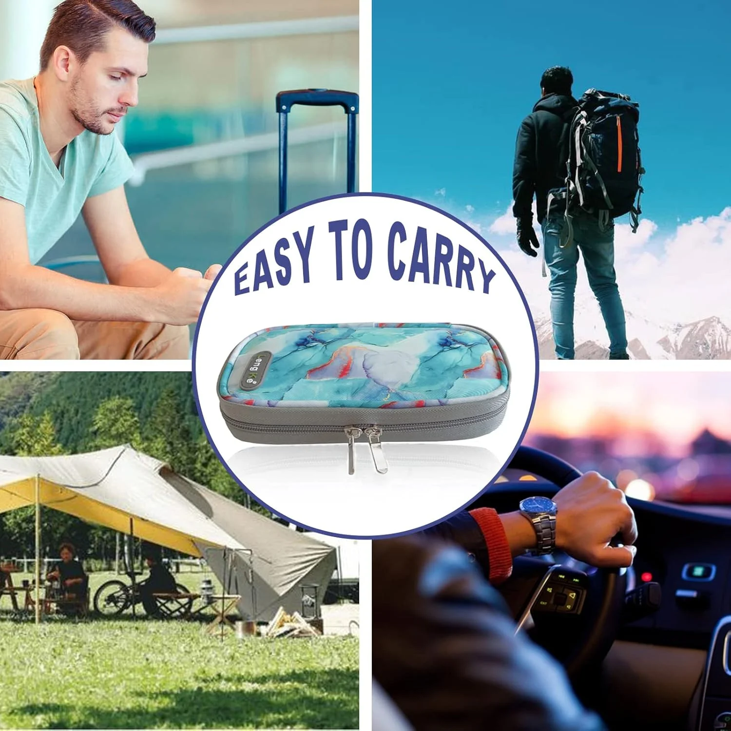 کیف خنک نگهدارنده انسولین برای سازماندهی لوازم دیابتی به همراه 2 بسته یخ، کیف خنک کننده پزشکی برای قلم انسولین و داروی انسولین (سبز دریاچه ای) کیف خنک نگهدارنده انسولین برای سازماندهی لوازم دیابتی به همراه 2 بسته یخ، کیف خنک کننده پزشکی برای قلم انسولین و داروی انسولین (سبز دریاچه ای)