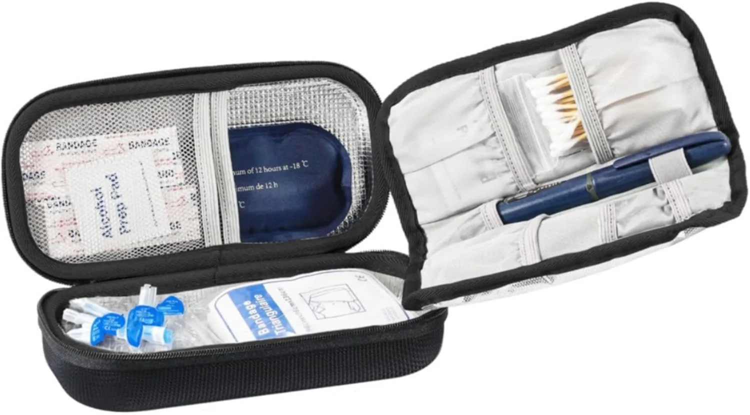 کیف خنک نگهدارنده قلم انسولین به همراه 2 بسته یخ، کیف عایق دارویی دیابتی برای قلم های انسولین و لوازم دیابتی، کیف قابل حمل و سازمان دهنده دیابتی برای زندگی روزمره و سفرها کیف خنک نگهدارنده قلم انسولین به همراه 2 بسته یخ، کیف عایق دارویی دیابتی برای قلم های انسولین و لوازم دیابتی، کیف قابل حمل و سازمان دهنده دیابتی برای زندگی روزمره و سفرها