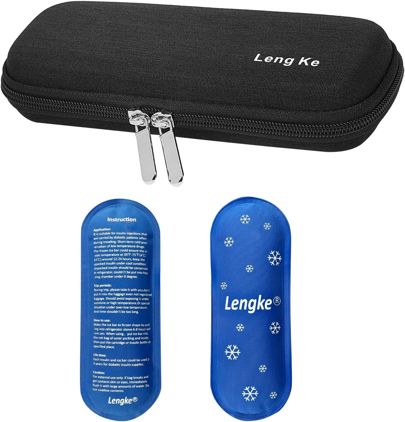 کیف خنک نگهدارنده انسولین MaBanocota، کیف مسافرتی سبک، بادوام و ضد آب با 2 بسته یخ برای لوازم انسولین (مشکی) کیف خنک نگهدارنده انسولین MaBanocota، کیف مسافرتی سبک، بادوام و ضد آب با 2 بسته یخ برای لوازم انسولین (مشکی)