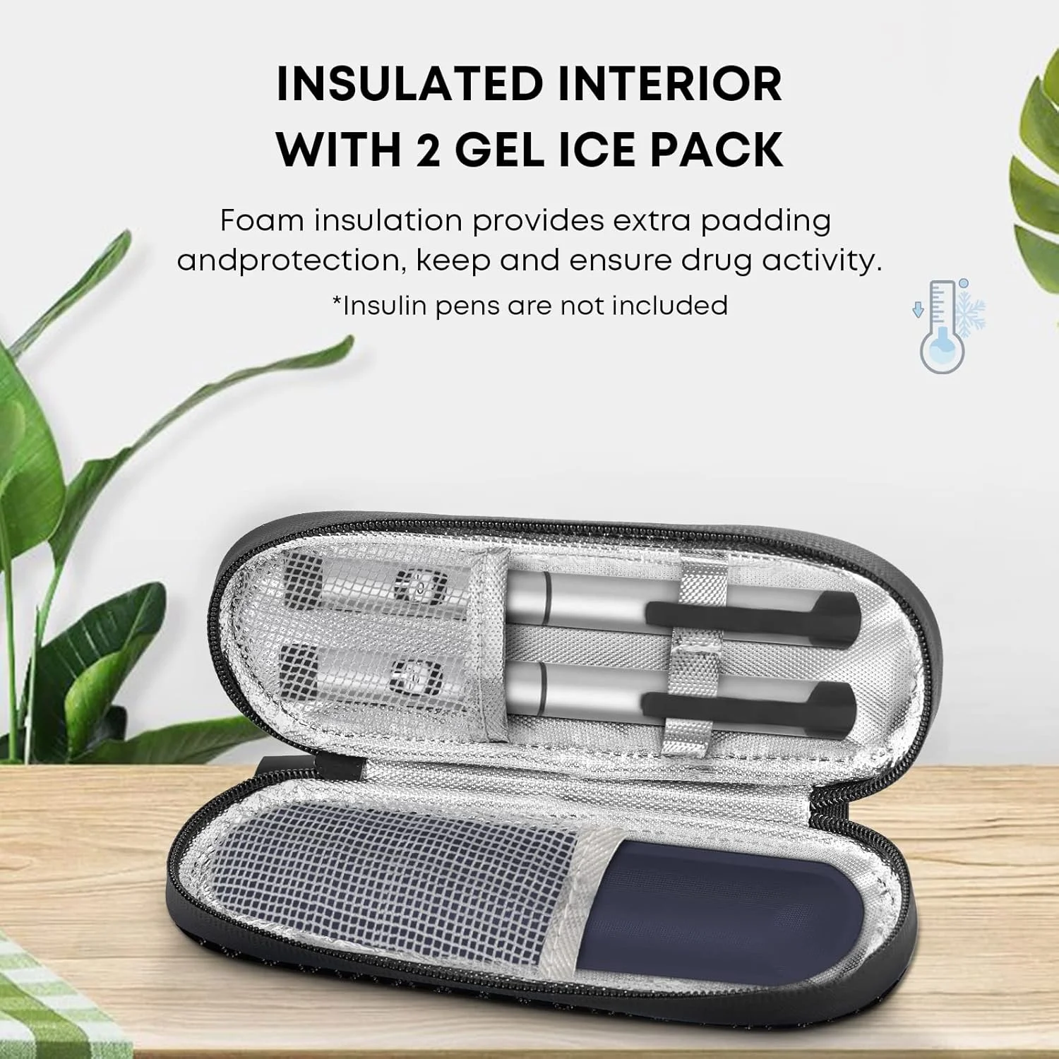 کیف خنک نگهدارنده انسولین MOSLA به همراه 2 بسته یخ قابل استفاده مجدد، کیف خنک کننده پزشکی قابل حمل برای دیابت و سایر لوازم دیابتی برای زندگی روزمره و سفر