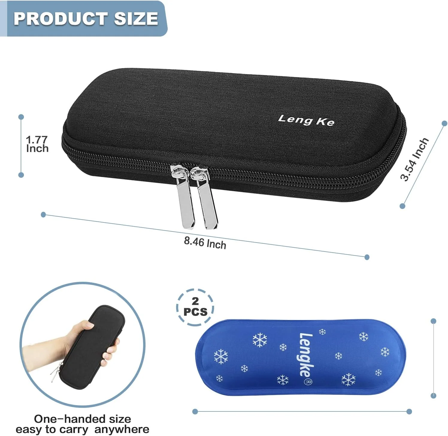 کیف خنک نگهدارنده انسولین MaBanocota، کیف مسافرتی سبک، بادوام و ضد آب با 2 بسته یخ برای لوازم انسولین (مشکی) کیف خنک نگهدارنده انسولین MaBanocota، کیف مسافرتی سبک، بادوام و ضد آب با 2 بسته یخ برای لوازم انسولین (مشکی)