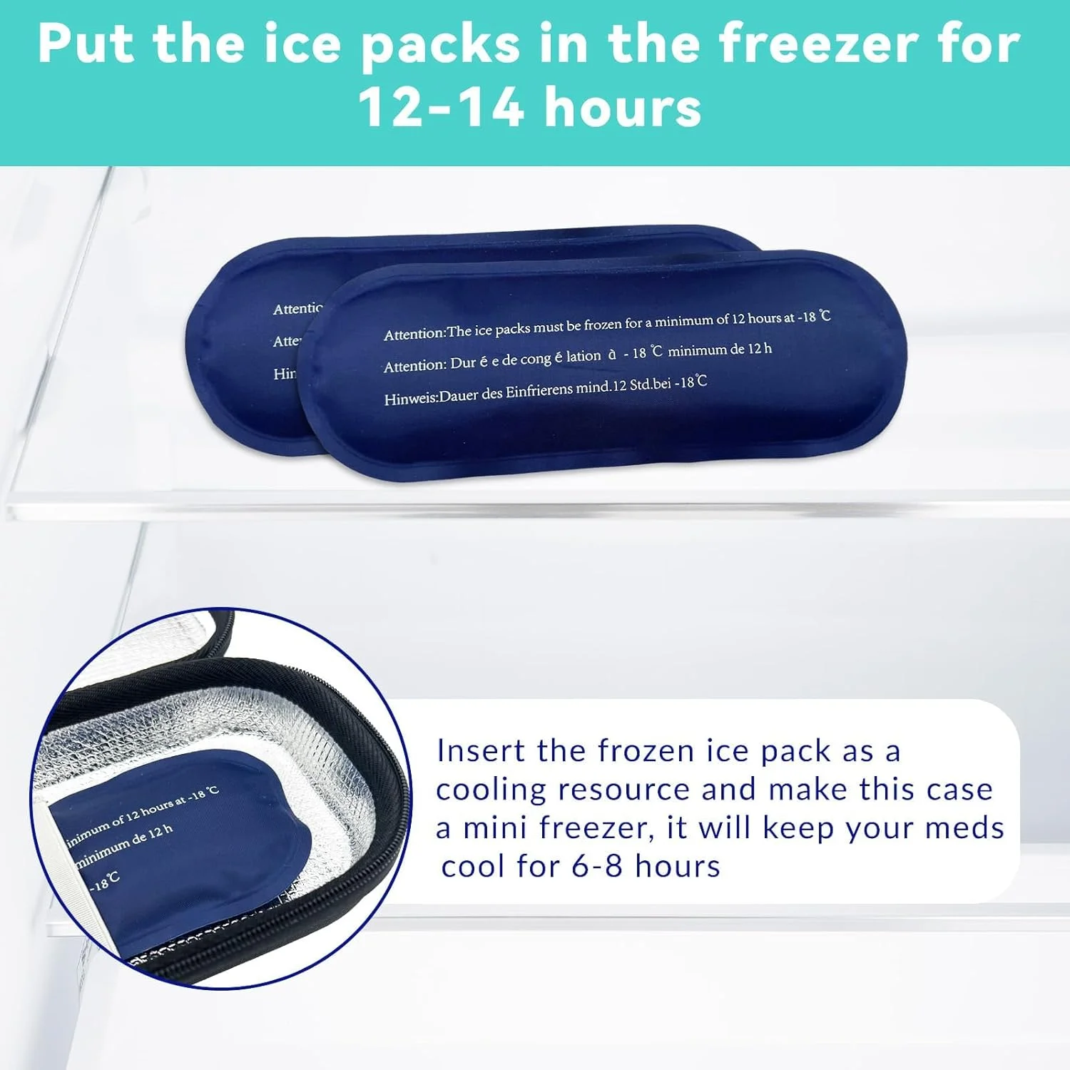 کیف خنک نگهدارنده قلم انسولین به همراه 2 بسته یخ، کیف عایق دارویی دیابتی برای قلم های انسولین و لوازم دیابتی، کیف قابل حمل و سازمان دهنده دیابتی برای زندگی روزمره و سفرها کیف خنک نگهدارنده قلم انسولین به همراه 2 بسته یخ، کیف عایق دارویی دیابتی برای قلم های انسولین و لوازم دیابتی، کیف قابل حمل و سازمان دهنده دیابتی برای زندگی روزمره و سفرها