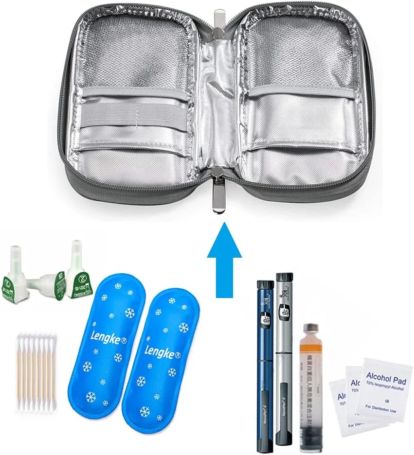 کیف خنک نگهدارنده انسولین، کیف عایق دارویی دیابت با 2 کیسه یخ برای خنک نگه داشتن دارو کیف خنک نگهدارنده انسولین، کیف عایق دارویی دیابت با 2 کیسه یخ برای خنک نگه داشتن دارو