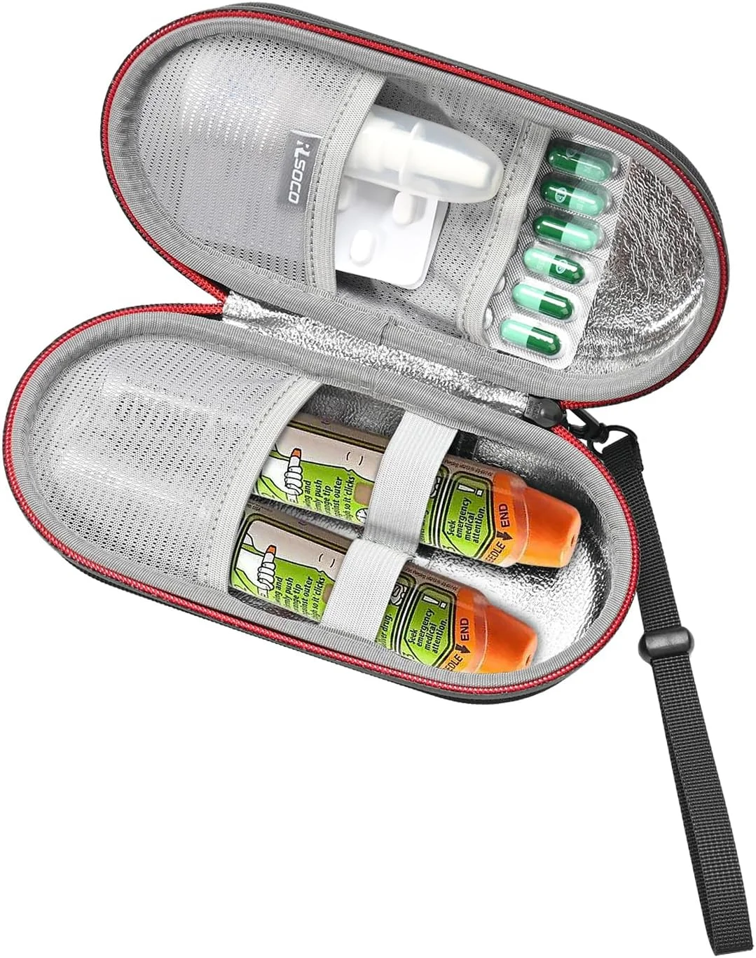 کیف نگهدارنده قابل حمل برای قلم اپی نفرین/اسپری آسم/داروهای آلرژی/لوازم دیابتی/قلم انسولین/قلم JEXT از RLSOCO - مشکی (فقط کیف) کیف نگهدارنده قابل حمل برای قلم اپی نفرین/اسپری آسم/داروهای آلرژی/لوازم دیابتی/قلم انسولین/قلم JEXT از RLSOCO - مشکی (فقط کیف)