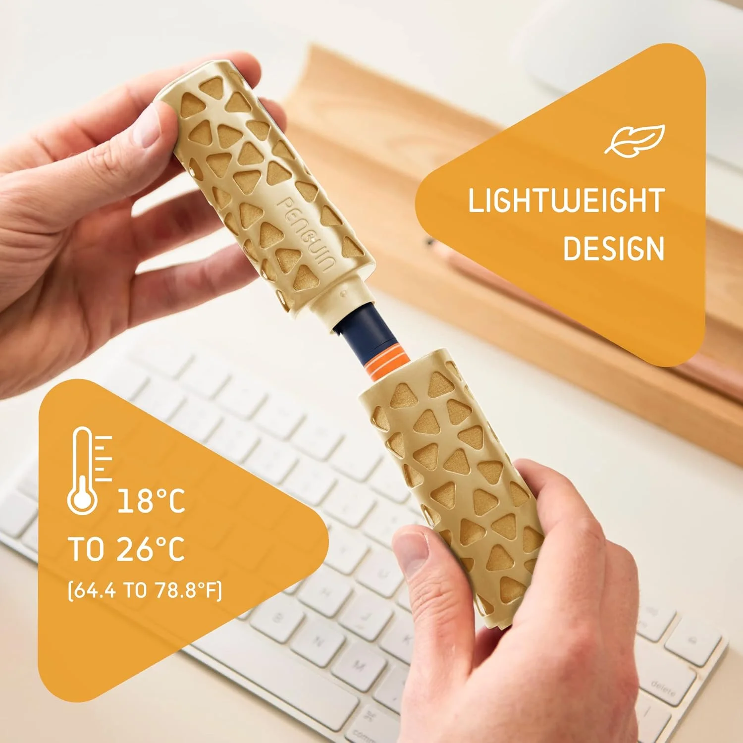 کیف خنک نگهدارنده انسولین پنگوئن - کیف خنک کننده قلم انسولین دیابتی با قابلیت استفاده مجدد و کنترل دما - داروی دیابت انسولین را به مدت 24 ساعت خنک نگه می دارد. کیف حمل آلومینیومی برای قلم دیابتی، طلایی کیف خنک نگهدارنده انسولین پنگوئن - کیف خنک کننده قلم انسولین دیابتی با قابلیت استفاده مجدد و کنترل دما - داروی دیابت انسولین را به مدت 24 ساعت خنک نگه می دارد. کیف حمل آلومینیومی برای قلم دیابتی، طلایی