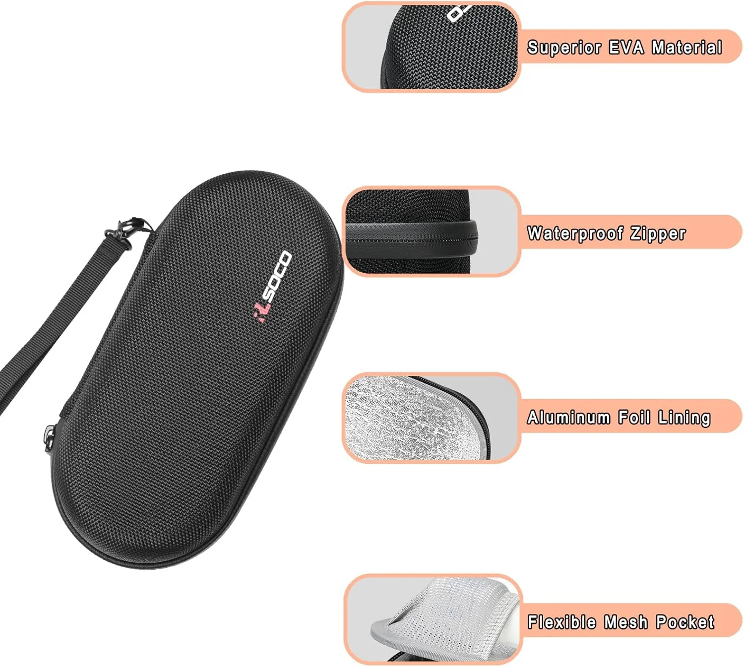 کیف نگهدارنده قابل حمل برای قلم اپی نفرین/اسپری آسم/داروهای آلرژی/لوازم دیابتی/قلم انسولین/قلم JEXT از RLSOCO - مشکی (فقط کیف) کیف نگهدارنده قابل حمل برای قلم اپی نفرین/اسپری آسم/داروهای آلرژی/لوازم دیابتی/قلم انسولین/قلم JEXT از RLSOCO - مشکی (فقط کیف)