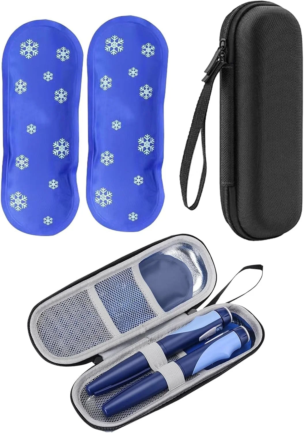 کیف خنک نگهدارنده انسولین RJFUJP، کیف حمل مونجارو با 2 بسته یخ، کیف قلم انسولین برای لوازم دیابتی، کیف مسافرتی کوچک، سبک و بادوام مشکی برای پرواز کیف خنک نگهدارنده انسولین RJFUJP، کیف حمل مونجارو با 2 بسته یخ، کیف قلم انسولین برای لوازم دیابتی، کیف مسافرتی کوچک، سبک و بادوام مشکی برای پرواز