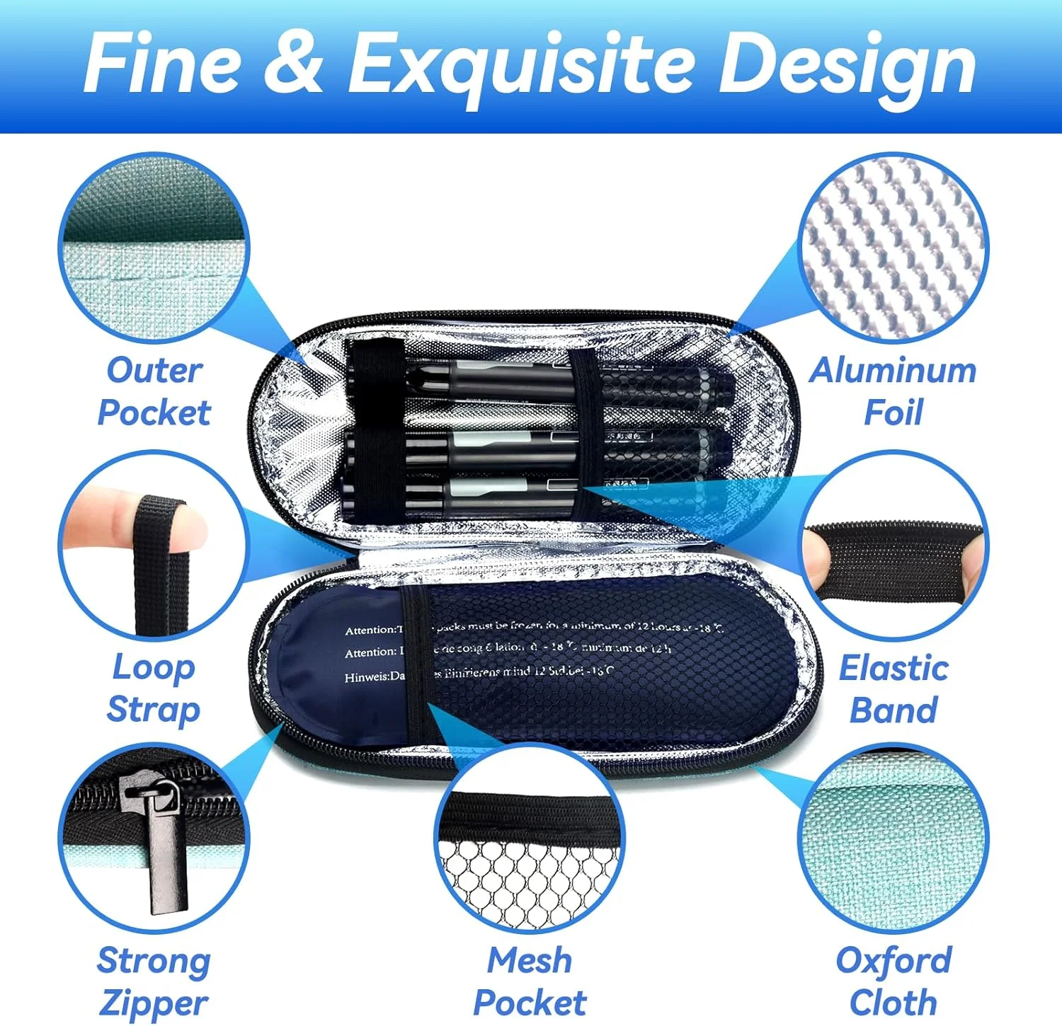 کیف خنک نگهدارنده انسولین Roargy، کیف قابل حمل و سازمان دهنده خنک کننده دارویی دیابتی با 2 بسته یخ برای مسافرت و زندگی روزمره (سبز) کیف خنک نگهدارنده انسولین Roargy، کیف قابل حمل و سازمان دهنده خنک کننده دارویی دیابتی با 2 بسته یخ برای مسافرت و زندگی روزمره (سبز)