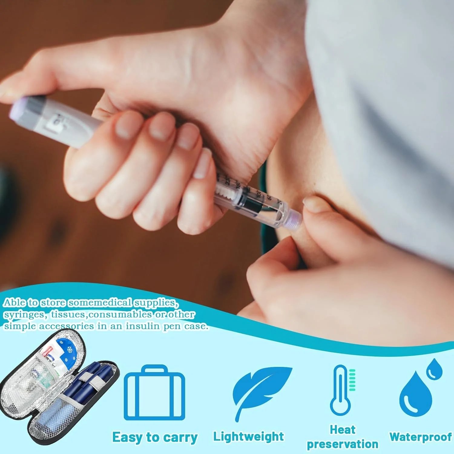 کیف خنک نگهدارنده انسولین RJFUJP، کیف حمل مونجارو با 2 بسته یخ، کیف قلم انسولین برای لوازم دیابتی، کیف مسافرتی کوچک، سبک و بادوام مشکی برای پرواز کیف خنک نگهدارنده انسولین RJFUJP، کیف حمل مونجارو با 2 بسته یخ، کیف قلم انسولین برای لوازم دیابتی، کیف مسافرتی کوچک، سبک و بادوام مشکی برای پرواز