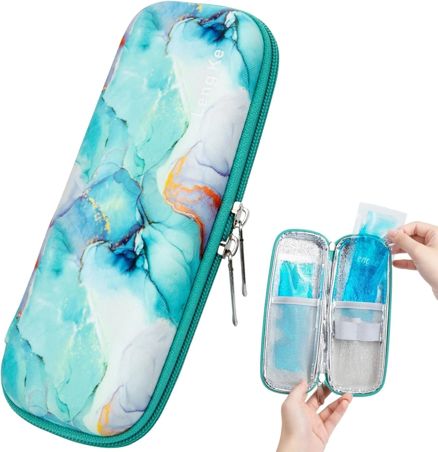 کیف خنک نگهدارنده مسافرتی ارتقا یافته Tazweeq، با 2 بسته یخ مورد تایید TSA، خنک کننده مسافرتی انسولین، خنک کننده قابل حمل برای مسافرت قرص، برای قلم انسولین و لوازم دستگاه تست قند خون کیف خنک نگهدارنده مسافرتی ارتقا یافته Tazweeq، با 2 بسته یخ مورد تایید TSA، خنک کننده مسافرتی انسولین، خنک کننده قابل حمل برای مسافرت قرص، برای قلم انسولین و لوازم دستگاه تست قند خون