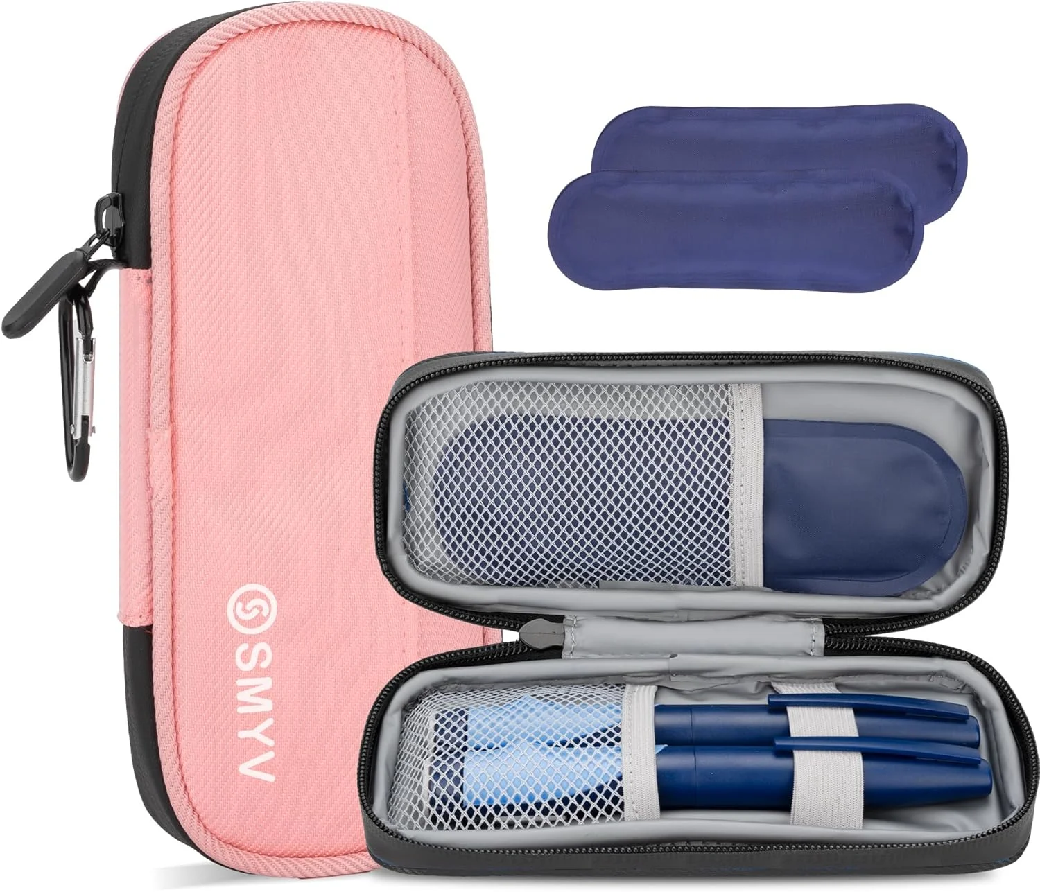 کیف خنک نگهدارنده انسولین SMYV با 2 بسته یخ تایید شده TSA، خنک کننده دارو برای لوازم دیابتی، جمع و جور برای مسافرت و زندگی روزمره (صورتی) کیف خنک نگهدارنده انسولین SMYV با 2 بسته یخ تایید شده TSA، خنک کننده دارو برای لوازم دیابتی، جمع و جور برای مسافرت و زندگی روزمره (صورتی)