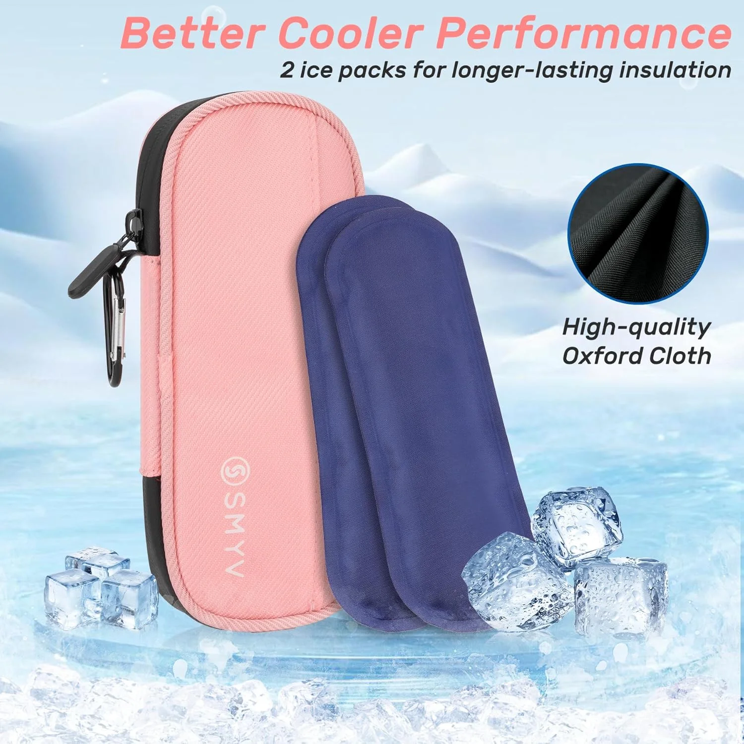 کیف خنک نگهدارنده انسولین SMYV با 2 بسته یخ تایید شده TSA، خنک کننده دارو برای لوازم دیابتی، جمع و جور برای مسافرت و زندگی روزمره (صورتی) کیف خنک نگهدارنده انسولین SMYV با 2 بسته یخ تایید شده TSA، خنک کننده دارو برای لوازم دیابتی، جمع و جور برای مسافرت و زندگی روزمره (صورتی)