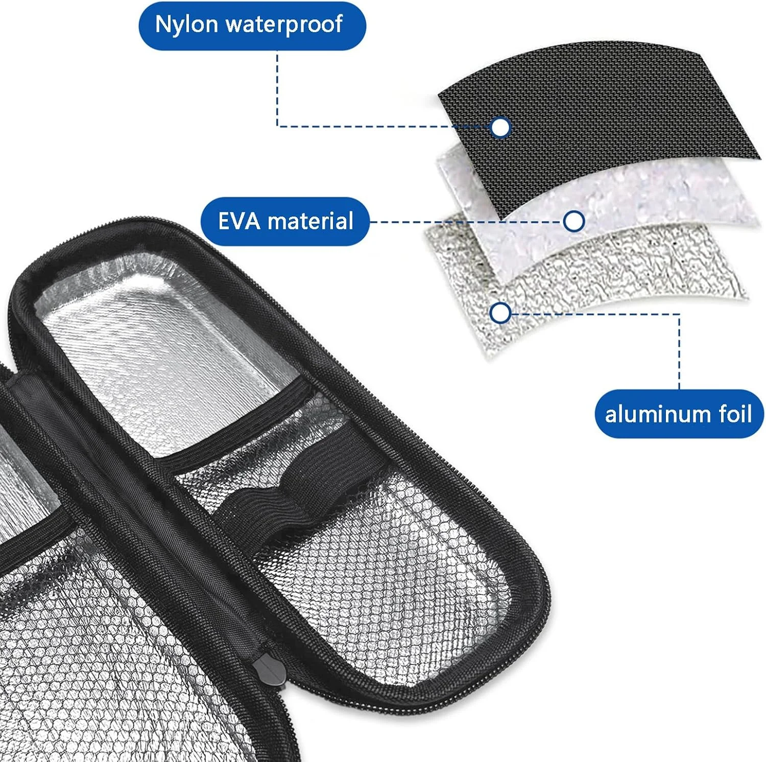 کیف خنک نگهدارنده قلم انسولین SOOFAM به همراه 2 بسته یخ قابل استفاده مجدد، کیف عایق دارویی دیابتی برای قلم های انسولین و سایر لوازم دیابتی، جمع و جور برای زندگی روزمره و سفر (مشکی)