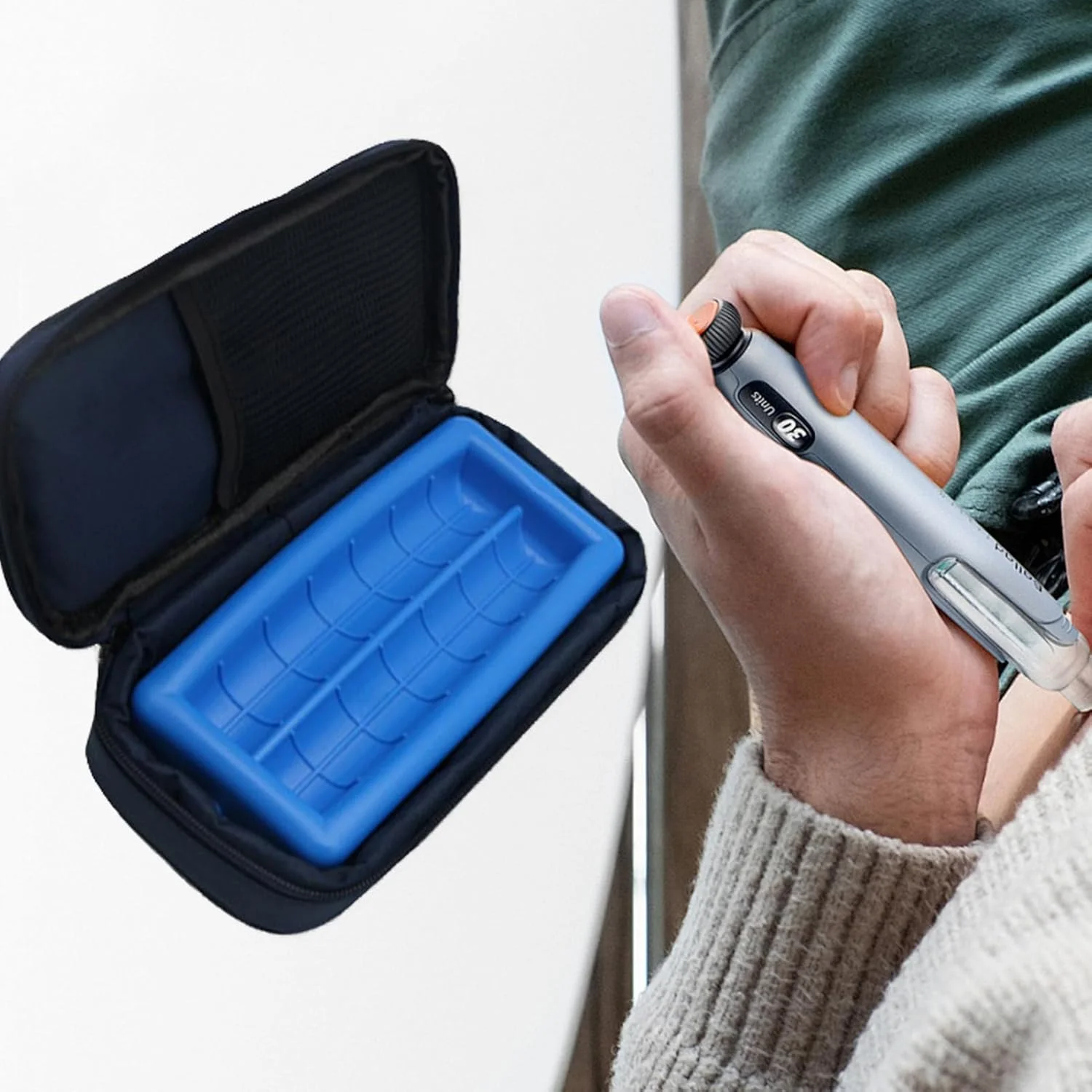 کیف عایق انسولین، جعبه خنک کننده انسولین، کیف مسافرتی عایق انسولین قابل حمل، خنک کننده پمپ انسولین، کیف کوچک پزشکی، کوچک 40-500، خنک کننده و عایق