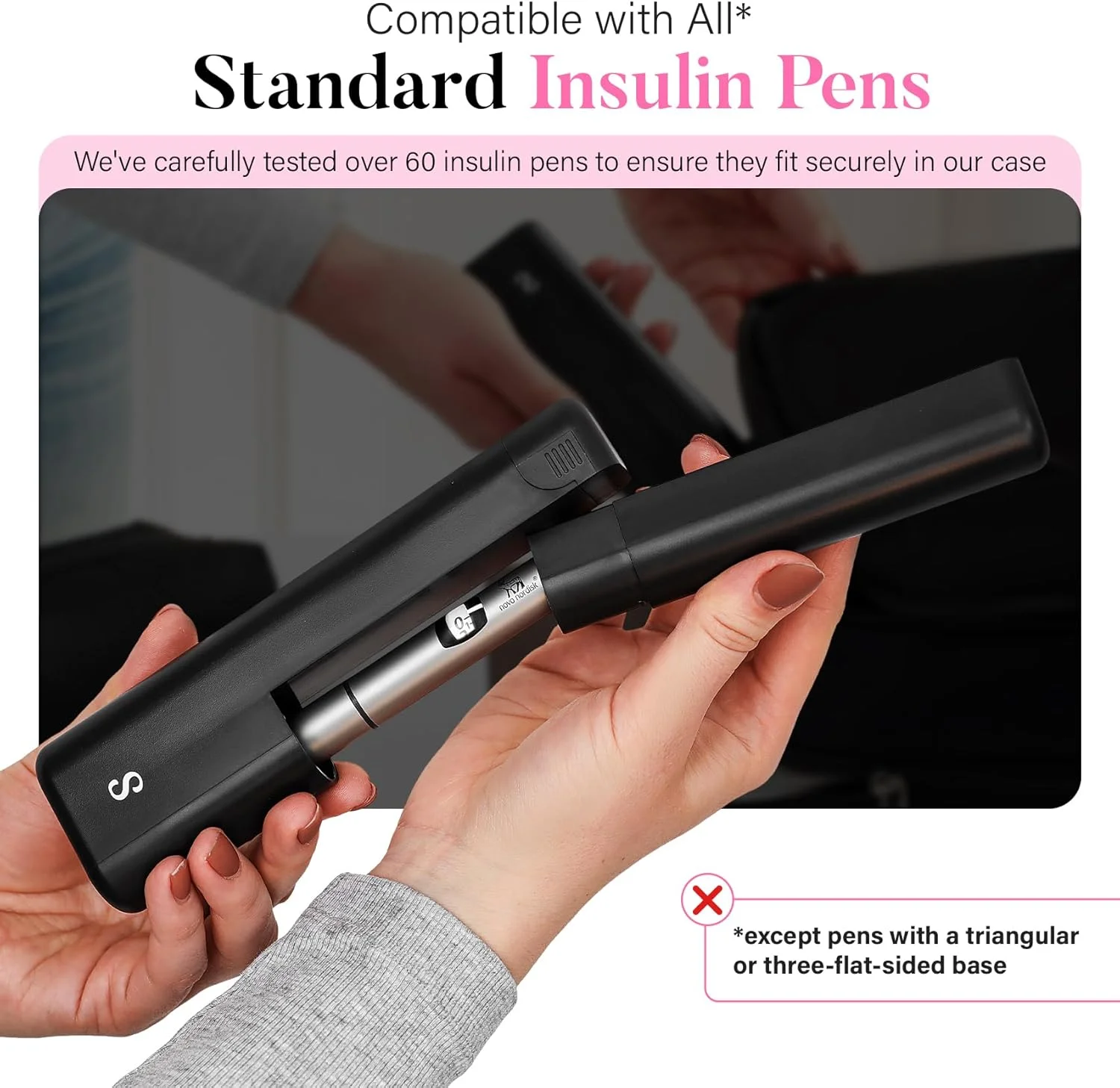 کیف حمل روزانه انسولین STRAWBERRY & CO DailyEase با محفظه داخلی برای نگهداری سوزن - سازمان دهنده لوازم دیابتی مورد تایید TSA برای Ozempic، قلم های انسولین و نگهداری سوزن - مشکی کیف حمل روزانه انسولین STRAWBERRY & CO DailyEase با محفظه داخلی برای نگهداری سوزن - سازمان دهنده لوازم دیابتی مورد تایید TSA برای Ozempic، قلم های انسولین و نگهداری سوزن - مشکی