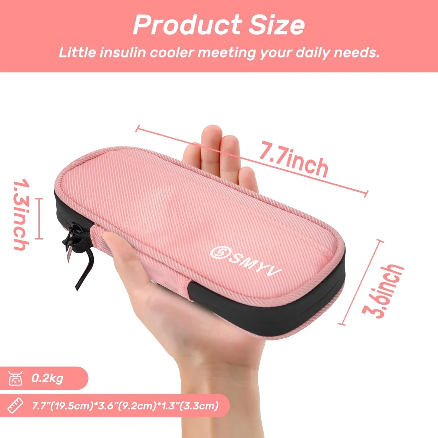 کیف خنک نگهدارنده انسولین SMYV با 2 بسته یخ تایید شده TSA، خنک کننده دارو برای لوازم دیابتی، جمع و جور برای مسافرت و زندگی روزمره (صورتی) کیف خنک نگهدارنده انسولین SMYV با 2 بسته یخ تایید شده TSA، خنک کننده دارو برای لوازم دیابتی، جمع و جور برای مسافرت و زندگی روزمره (صورتی)