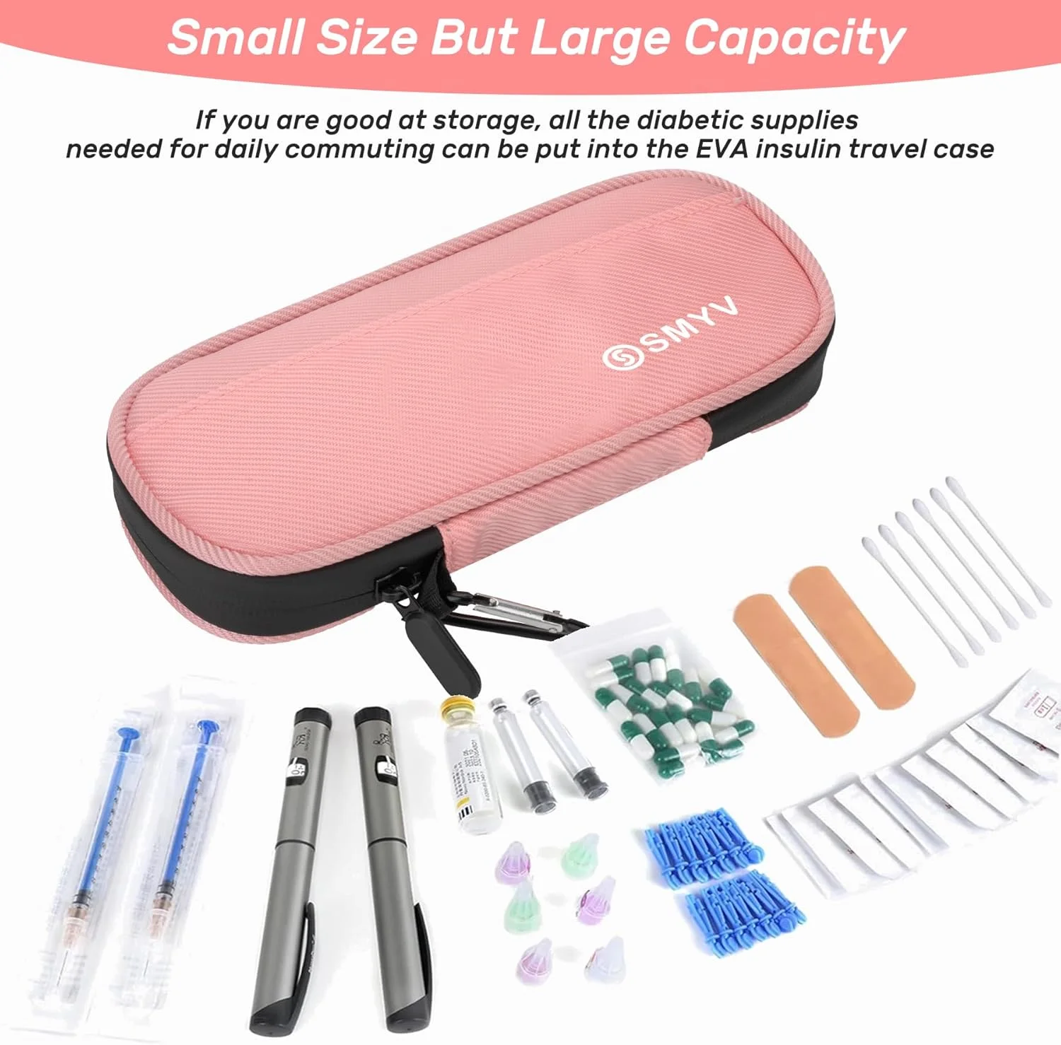 کیف خنک نگهدارنده انسولین SMYV با 2 بسته یخ تایید شده TSA، خنک کننده دارو برای لوازم دیابتی، جمع و جور برای مسافرت و زندگی روزمره (صورتی) کیف خنک نگهدارنده انسولین SMYV با 2 بسته یخ تایید شده TSA، خنک کننده دارو برای لوازم دیابتی، جمع و جور برای مسافرت و زندگی روزمره (صورتی)