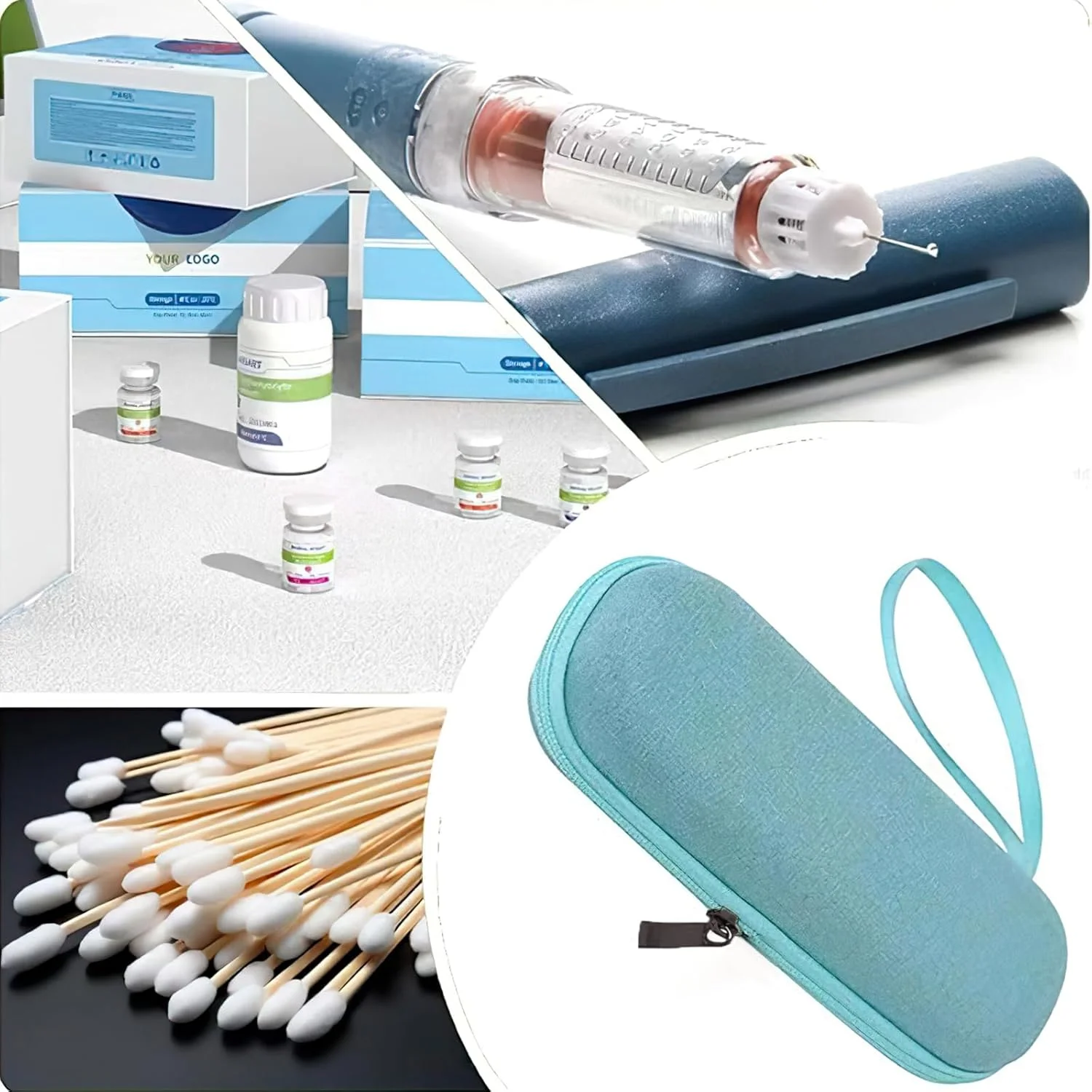 کیف خنک نگهدارنده قلم انسولین به همراه دو بسته یخ قابل استفاده مجدد - کیف عایق قابل حمل برای قلم های انسولین، سوزن ها و لوازم دیابتی برای مسافرت های روزانه (سبز نعنایی) کیف خنک نگهدارنده قلم انسولین به همراه دو بسته یخ قابل استفاده مجدد - کیف عایق قابل حمل برای قلم های انسولین، سوزن ها و لوازم دیابتی برای مسافرت های روزانه (سبز نعنایی)