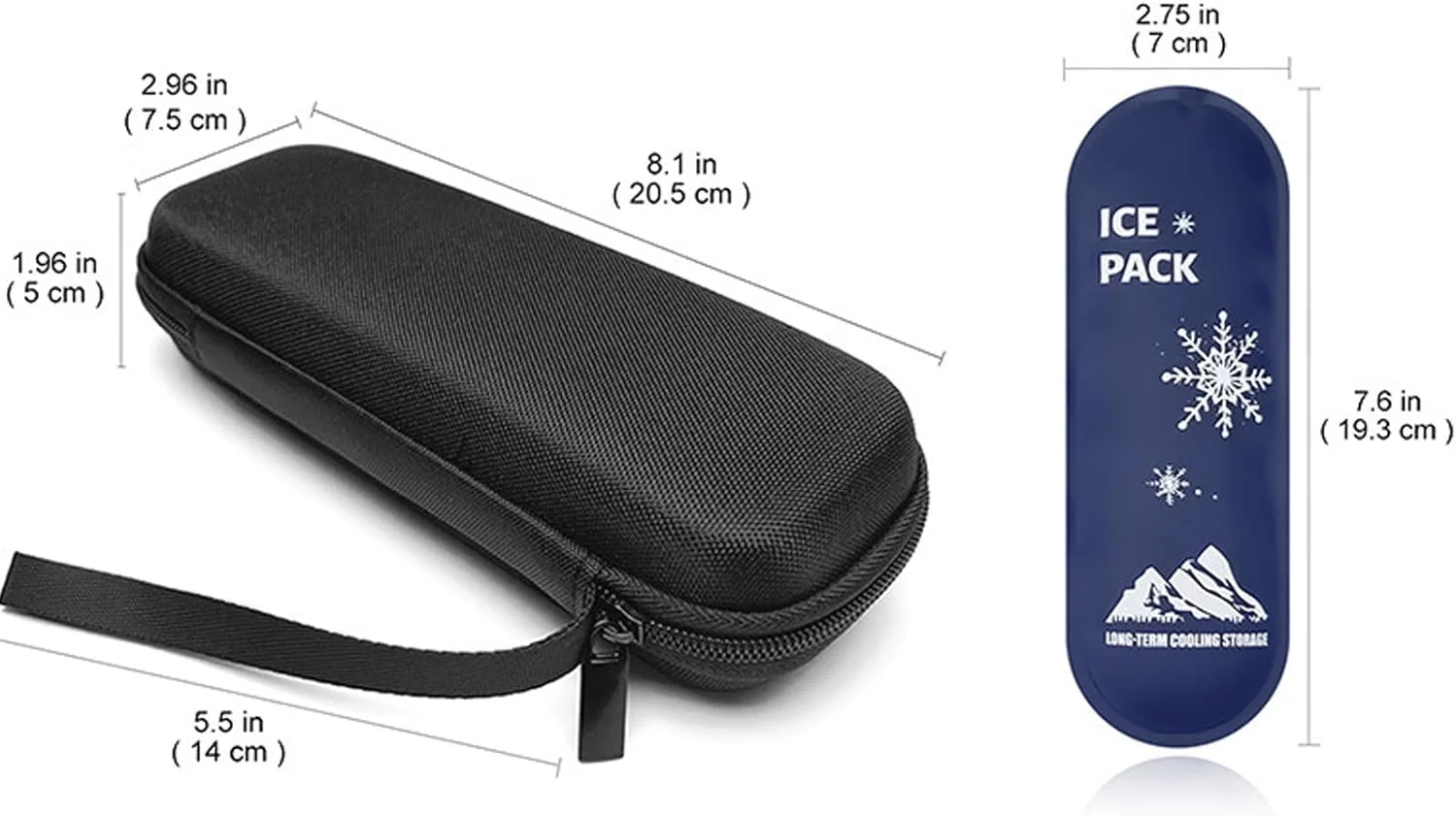 کیف خنک نگهدارنده قلم انسولین SOOFAM به همراه 2 بسته یخ قابل استفاده مجدد، کیف عایق دارویی دیابتی برای قلم های انسولین و سایر لوازم دیابتی، جمع و جور برای زندگی روزمره و سفر (مشکی)