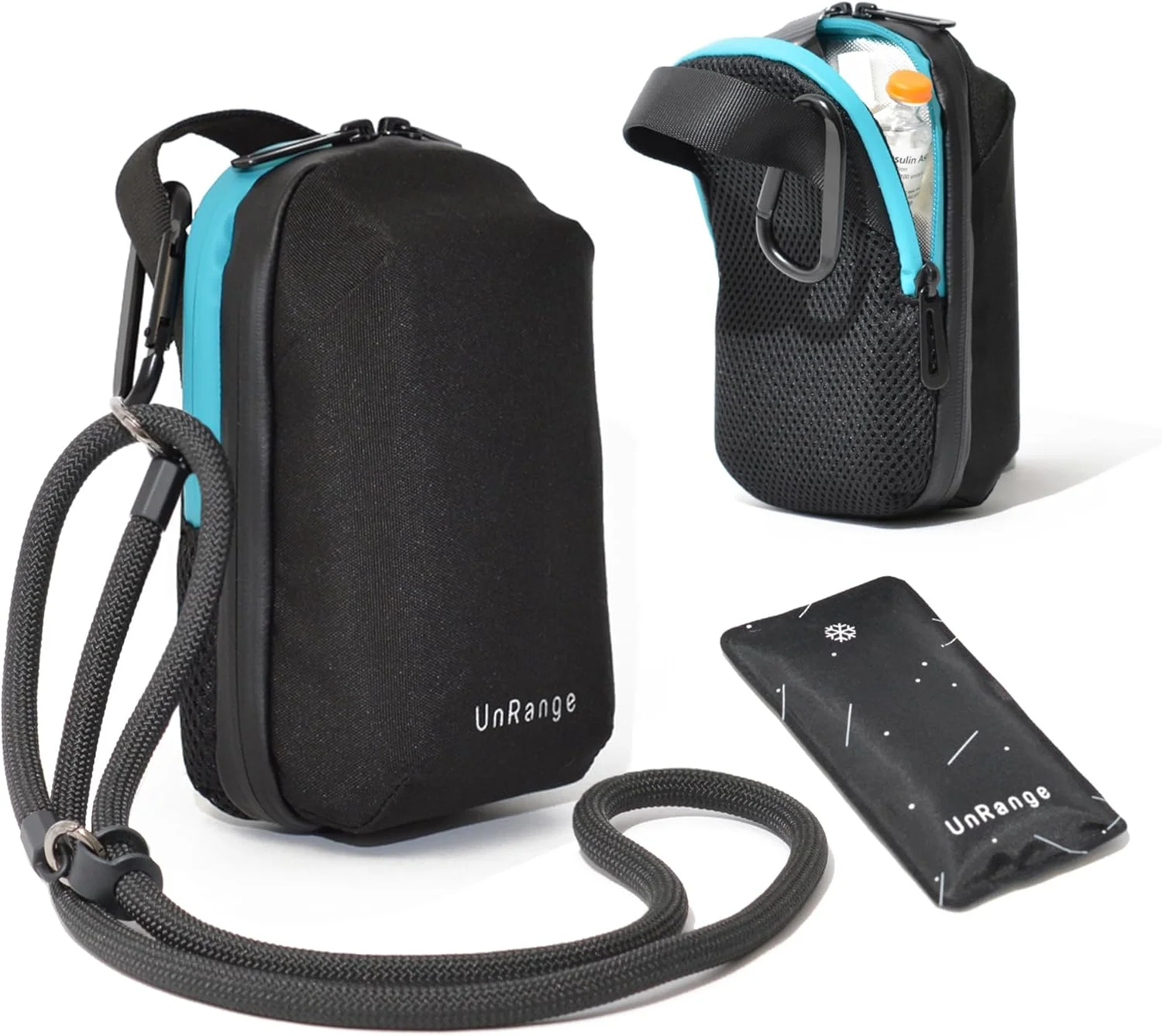 کیف لوازم دیابتی کوچک - کیف مسافرتی دارو برای لوازم دیابتی با جیب خنک نگهدارنده انسولین (مشکی) کیف لوازم دیابتی کوچک - کیف مسافرتی دارو برای لوازم دیابتی با جیب خنک نگهدارنده انسولین (مشکی)