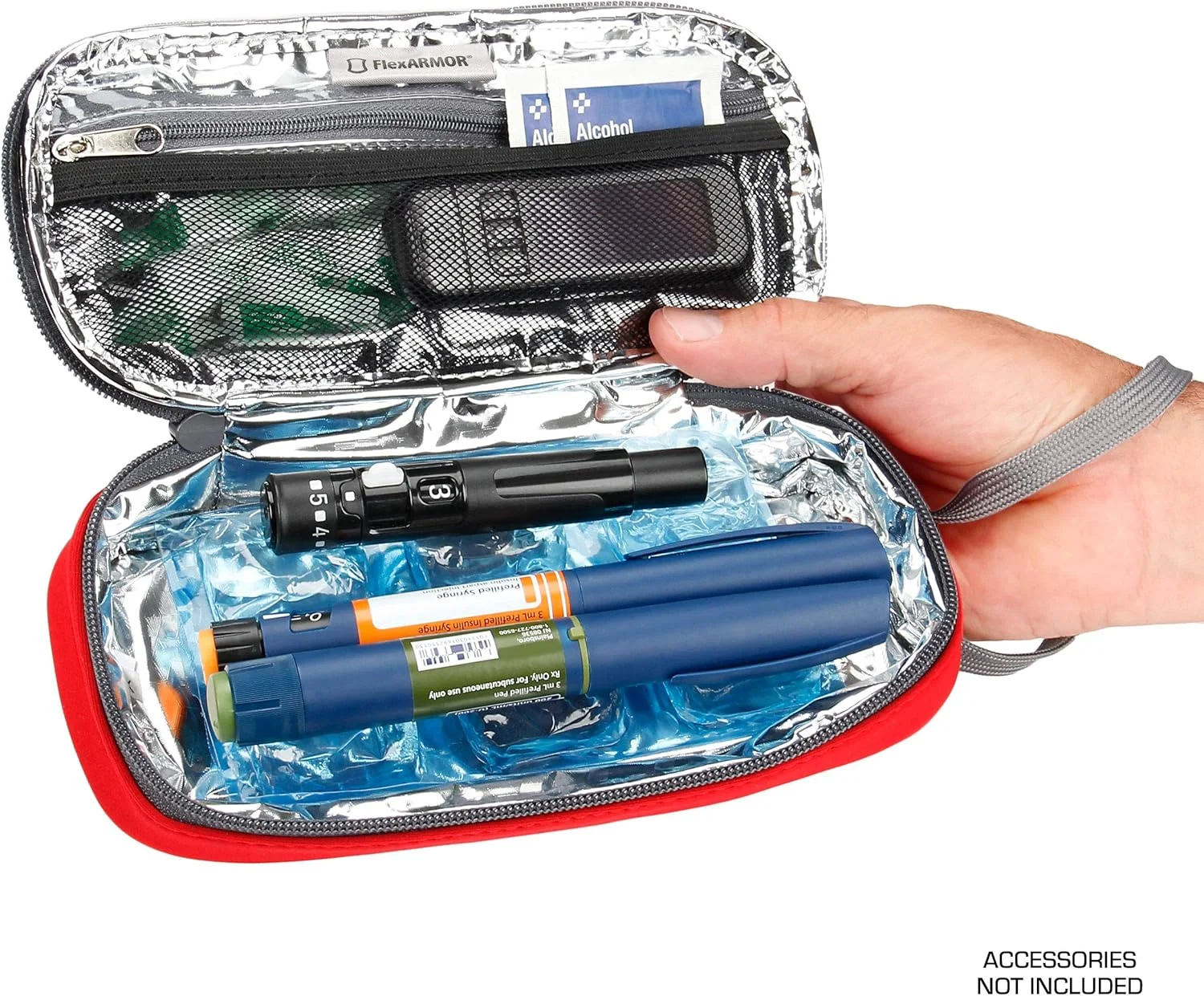 کیف لوازم دیابت USA GEAR - کیف خنک نگهدارنده انسولین با فضای داخلی عایق بندی شده، سازگار با سوزن قلم انسولین، ژل گلوکز، کیت دستگاه لنست و سایر لوازم دیابت (یخ شامل نمی شود) کیف لوازم دیابت USA GEAR - کیف خنک نگهدارنده انسولین با فضای داخلی عایق بندی شده، سازگار با سوزن قلم انسولین، ژل گلوکز، کیت دستگاه لنست و سایر لوازم دیابت (یخ شامل نمی شود)