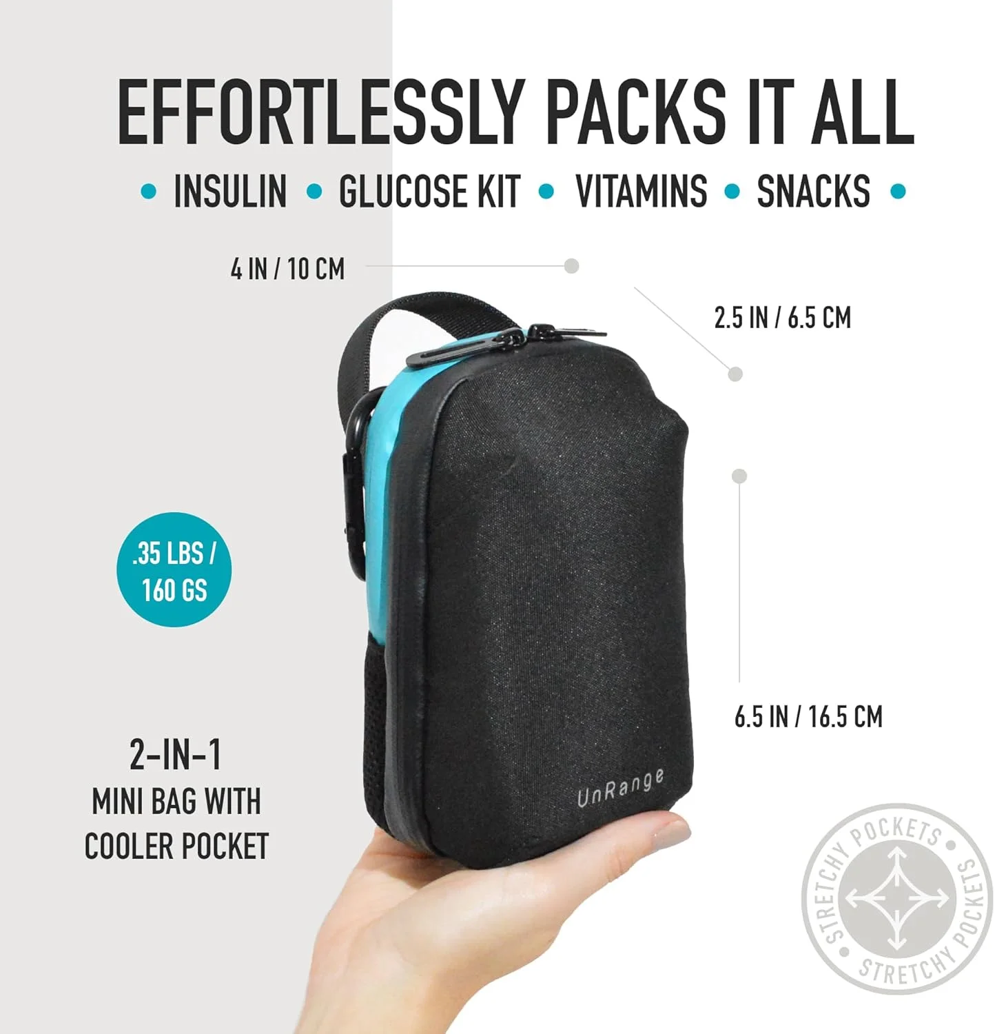 کیف لوازم دیابتی کوچک - کیف مسافرتی دارو برای لوازم دیابتی با جیب خنک نگهدارنده انسولین (مشکی) کیف لوازم دیابتی کوچک - کیف مسافرتی دارو برای لوازم دیابتی با جیب خنک نگهدارنده انسولین (مشکی)