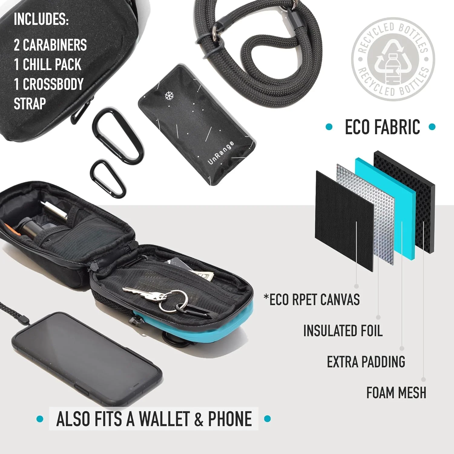 کیف لوازم دیابتی کوچک - کیف مسافرتی دارو برای لوازم دیابتی با جیب خنک نگهدارنده انسولین (مشکی) کیف لوازم دیابتی کوچک - کیف مسافرتی دارو برای لوازم دیابتی با جیب خنک نگهدارنده انسولین (مشکی)