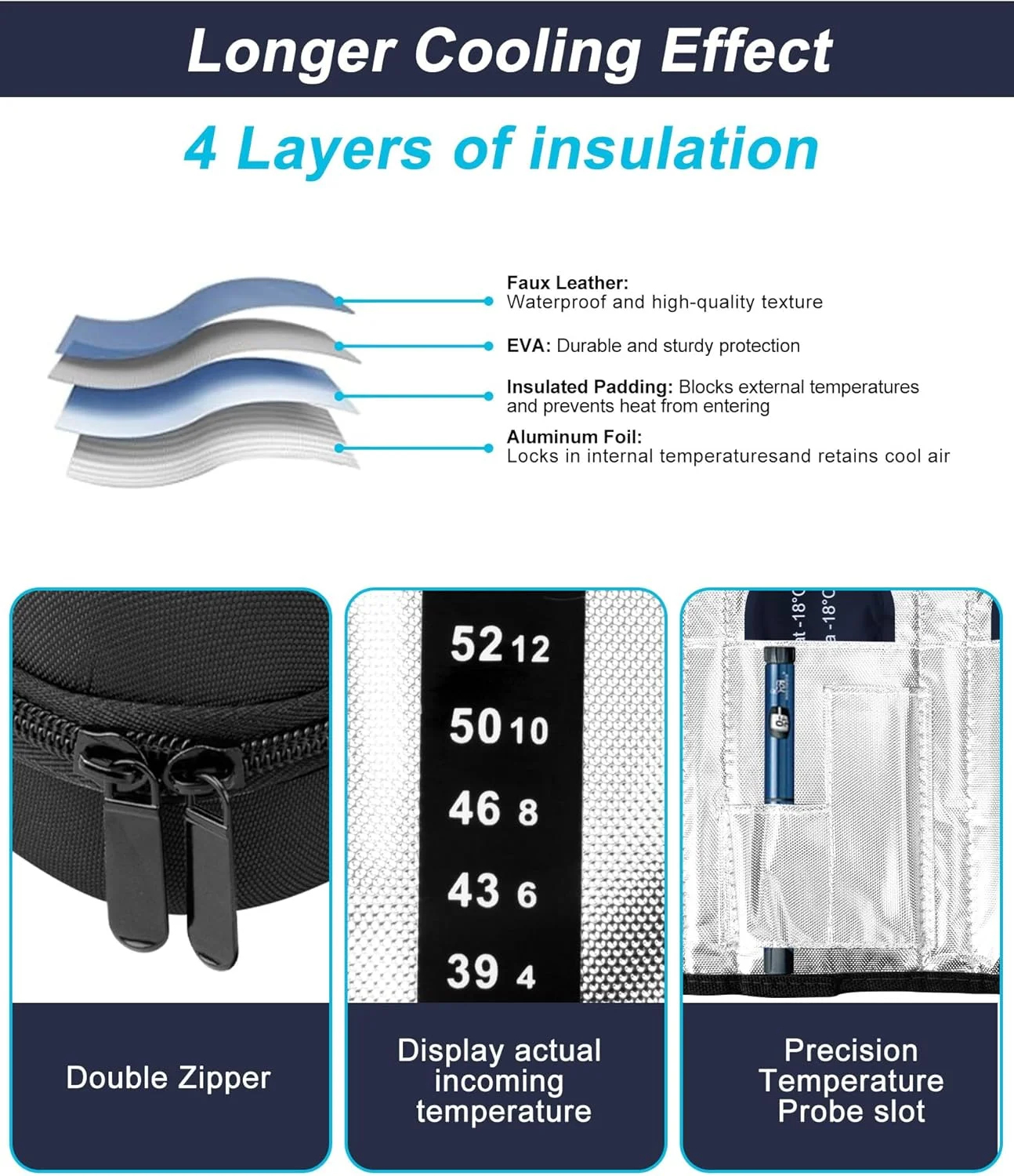 کیف خنک نگهدارنده قلم انسولین URbazaar، کیف عایق دارویی دیابتی با 3 بسته یخ قابل استفاده مجدد، کیف خنک کننده انسولین قابل حمل برای استفاده روزانه و سفر (مشکی) کیف خنک نگهدارنده قلم انسولین URbazaar، کیف عایق دارویی دیابتی با 3 بسته یخ قابل استفاده مجدد، کیف خنک کننده انسولین قابل حمل برای استفاده روزانه و سفر (مشکی)