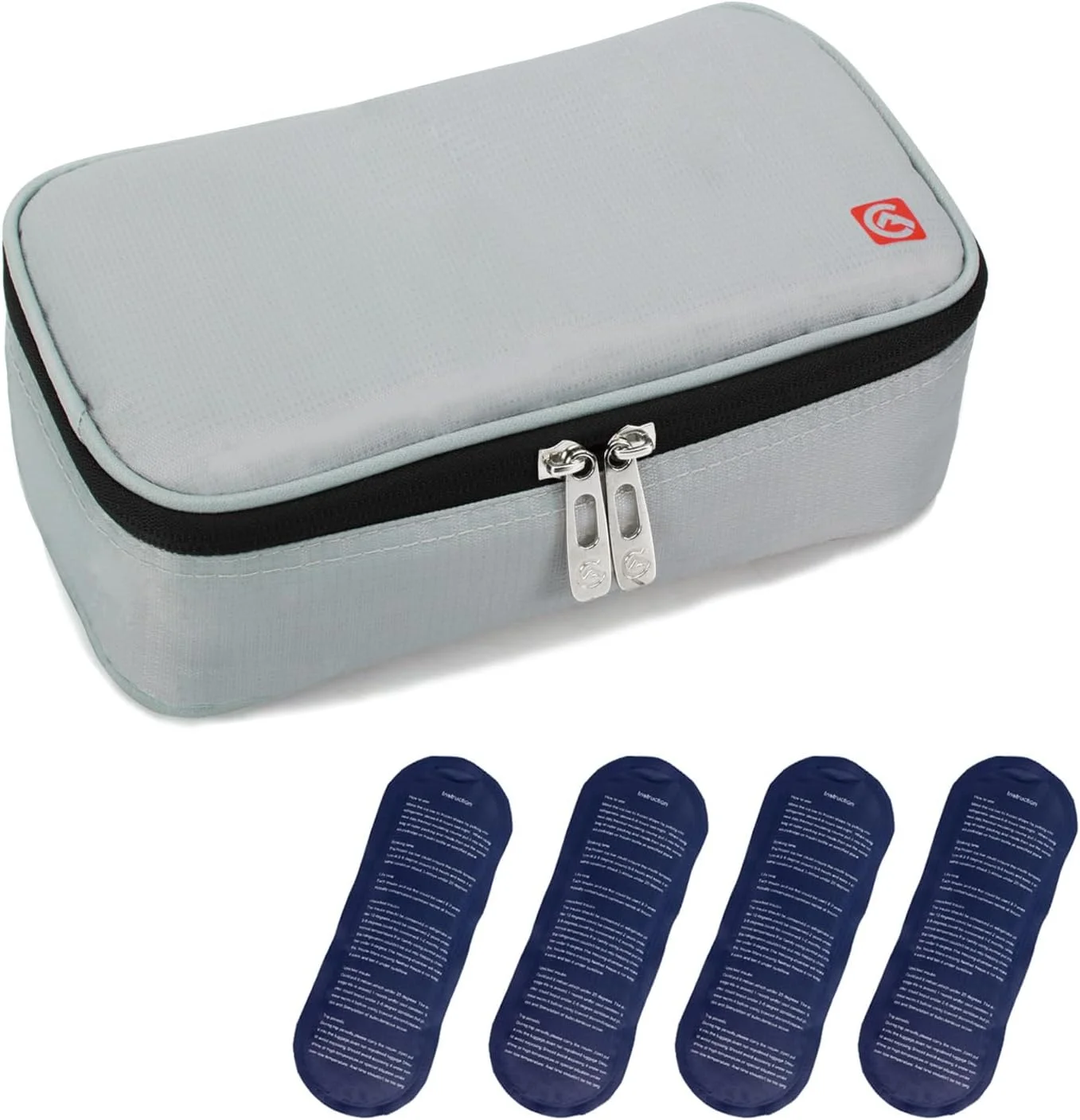 کیف خنک نگهدارنده دارو ALLCAMP OUTDOOR GEAR با 4 بسته یخ و آستر عایق برای سازماندهی داروها (22.86x 11.98x 7.97 سانتی متر) کیف خنک نگهدارنده دارو ALLCAMP OUTDOOR GEAR با 4 بسته یخ و آستر عایق برای سازماندهی داروها (22.86x 11.98x 7.97 سانتی متر)