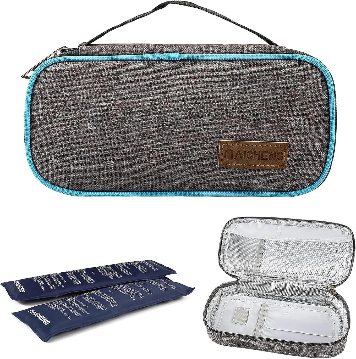 کیف خنک نگهدارنده انسولین ALNKDH، کیف مسافرتی قابل حمل خنک کننده پزشکی، کیف پزشکی دیابتی برای قلم انسولین و نگهداری خنک داروی انسولین با 2 بسته یخ خنک کننده کیف خنک نگهدارنده انسولین ALNKDH، کیف مسافرتی قابل حمل خنک کننده پزشکی، کیف پزشکی دیابتی برای قلم انسولین و نگهداری خنک داروی انسولین با 2 بسته یخ خنک کننده