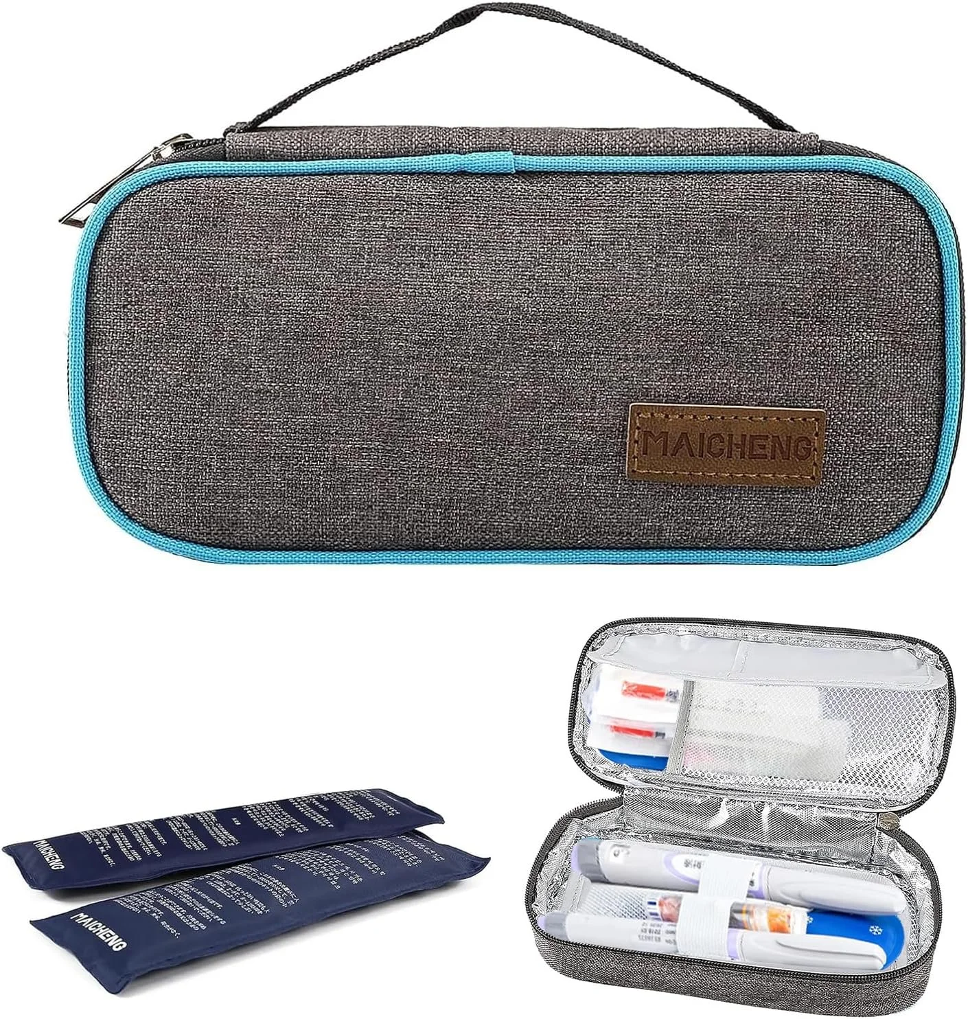 کیف خنک نگهدارنده انسولین ALNKDH، کیف مسافرتی قابل حمل خنک کننده پزشکی، کیف پزشکی دیابتی برای قلم انسولین و نگهداری خنک داروی انسولین با 2 بسته یخ خنک کننده کیف خنک نگهدارنده انسولین ALNKDH، کیف مسافرتی قابل حمل خنک کننده پزشکی، کیف پزشکی دیابتی برای قلم انسولین و نگهداری خنک داروی انسولین با 2 بسته یخ خنک کننده