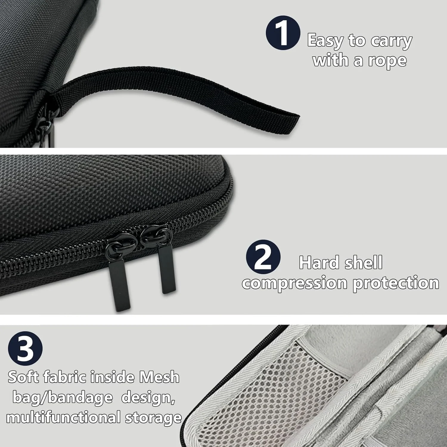 جعبه خنک نگهدارنده دارو مسافرتی، کیف خنک نگهدارنده دارو با 2 بسته یخ و دماسنج، کیف مسافرتی خنک کننده انسولین، جعبه خنک نگهدارنده با حمل آسان (مشکی)