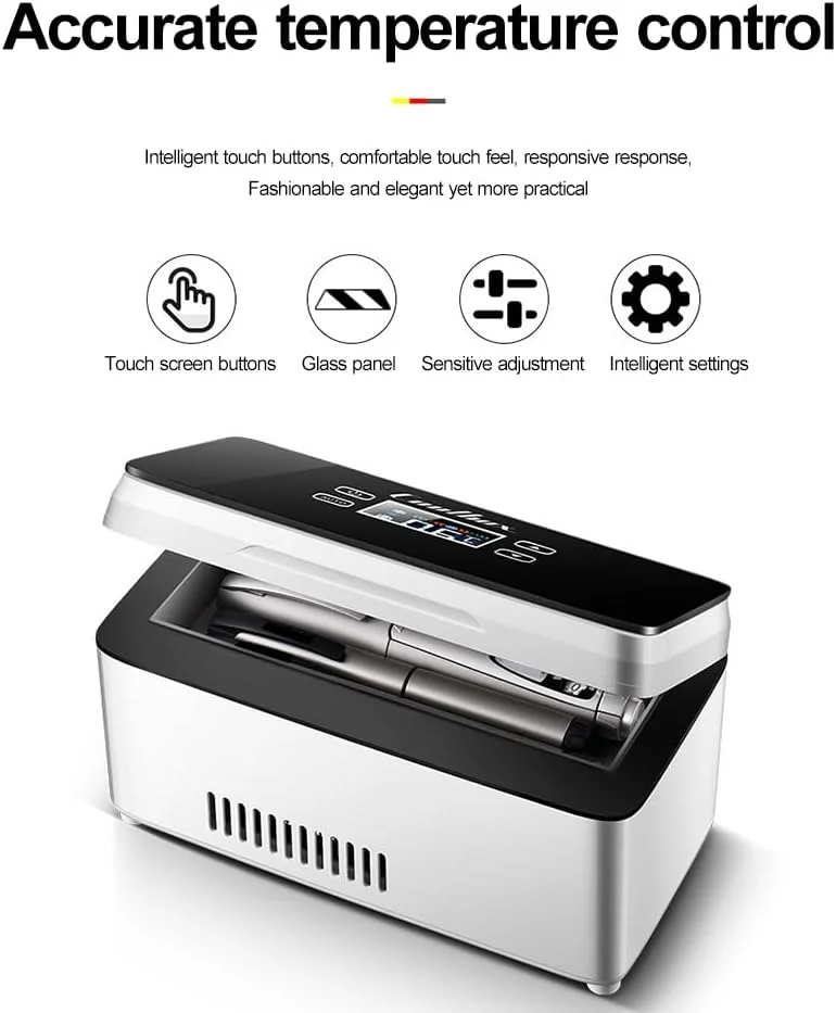یخچال قابل حمل انسولین Zertylre با صفحه نمایش LCD، جعبه خنک کننده کوچک USB با دمای ثابت 2-8 درجه سانتیگراد، دارای آلارم برای خودرو، مسافرت، خانه، 1 باتری یخچال قابل حمل انسولین Zertylre با صفحه نمایش LCD، جعبه خنک کننده کوچک USB با دمای ثابت 2-8 درجه سانتیگراد، دارای آلارم برای خودرو، مسافرت، خانه، 1 باتری