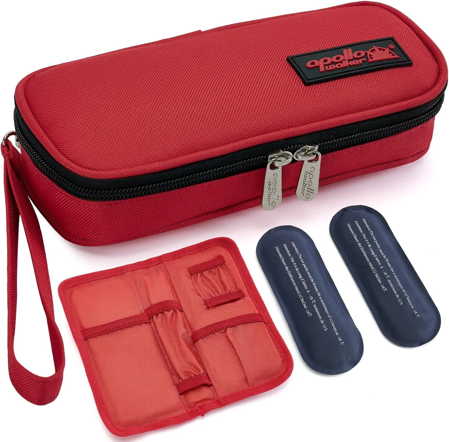 کیف خنک نگهدارنده انسولین Apollo Walker به همراه 2 بسته یخ و آستر عایق (قرمز) کیف خنک نگهدارنده انسولین Apollo Walker به همراه 2 بسته یخ و آستر عایق (قرمز)