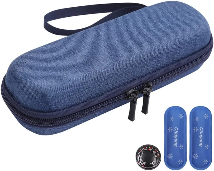 کیف حمل قلم انسولین ANCLLO، کیف مسافرتی دیابتی با 2 بسته یخ نایلونی، کیف خنک کننده انسولین برای لوازم دیابتی، کیف حمل انسولین، آبی کیف حمل قلم انسولین ANCLLO، کیف مسافرتی دیابتی با 2 بسته یخ نایلونی، کیف خنک کننده انسولین برای لوازم دیابتی، کیف حمل انسولین، آبی