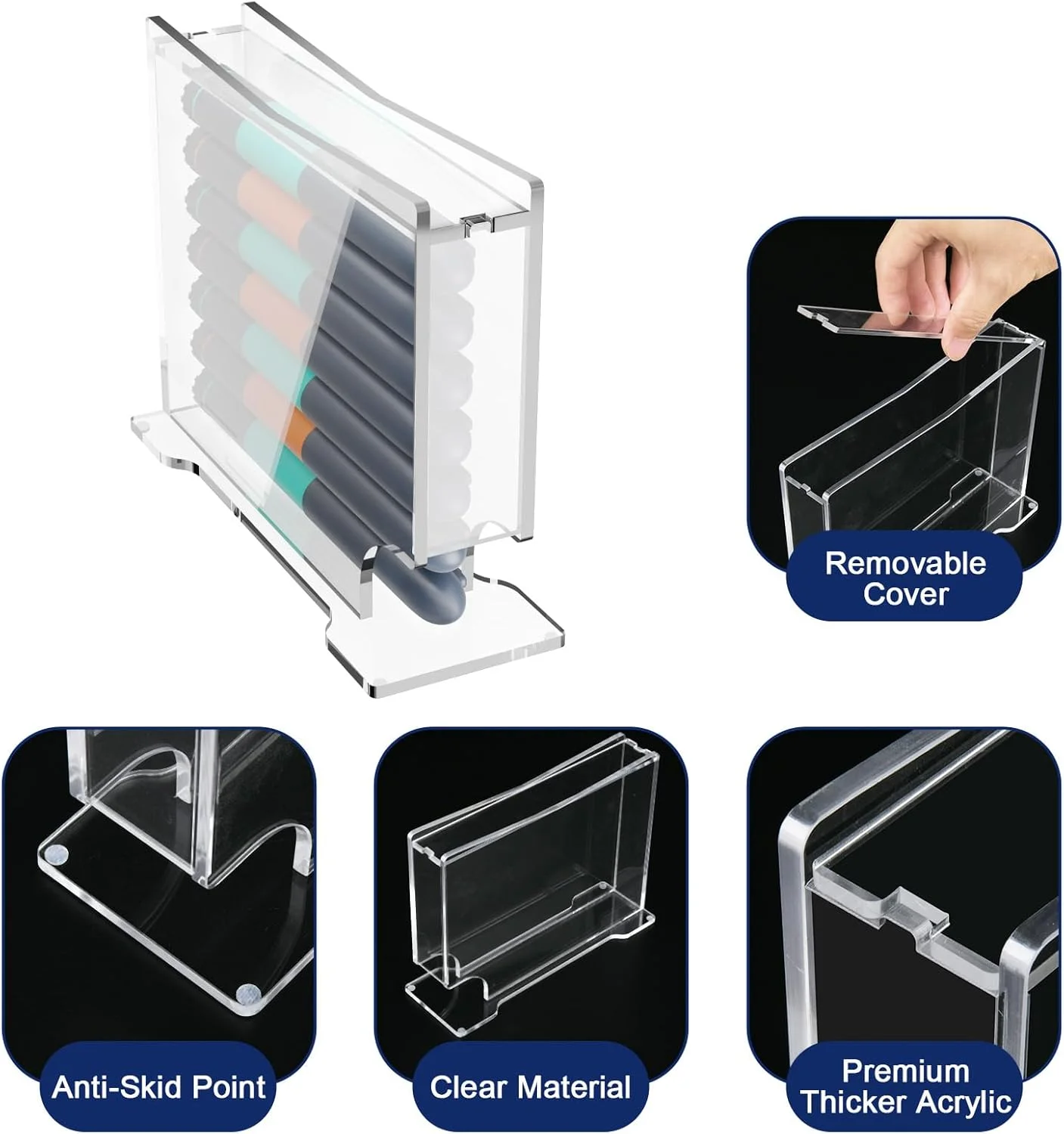 جعبه نگهدارنده قلم انسولین بیوتی فلایر، استفاده روزانه، صرفه جویی در فضا، اکریلیک، شفاف، 5 عدد جعبه نگهدارنده قلم انسولین بیوتی فلایر، استفاده روزانه، صرفه جویی در فضا، اکریلیک، شفاف، 5 عدد