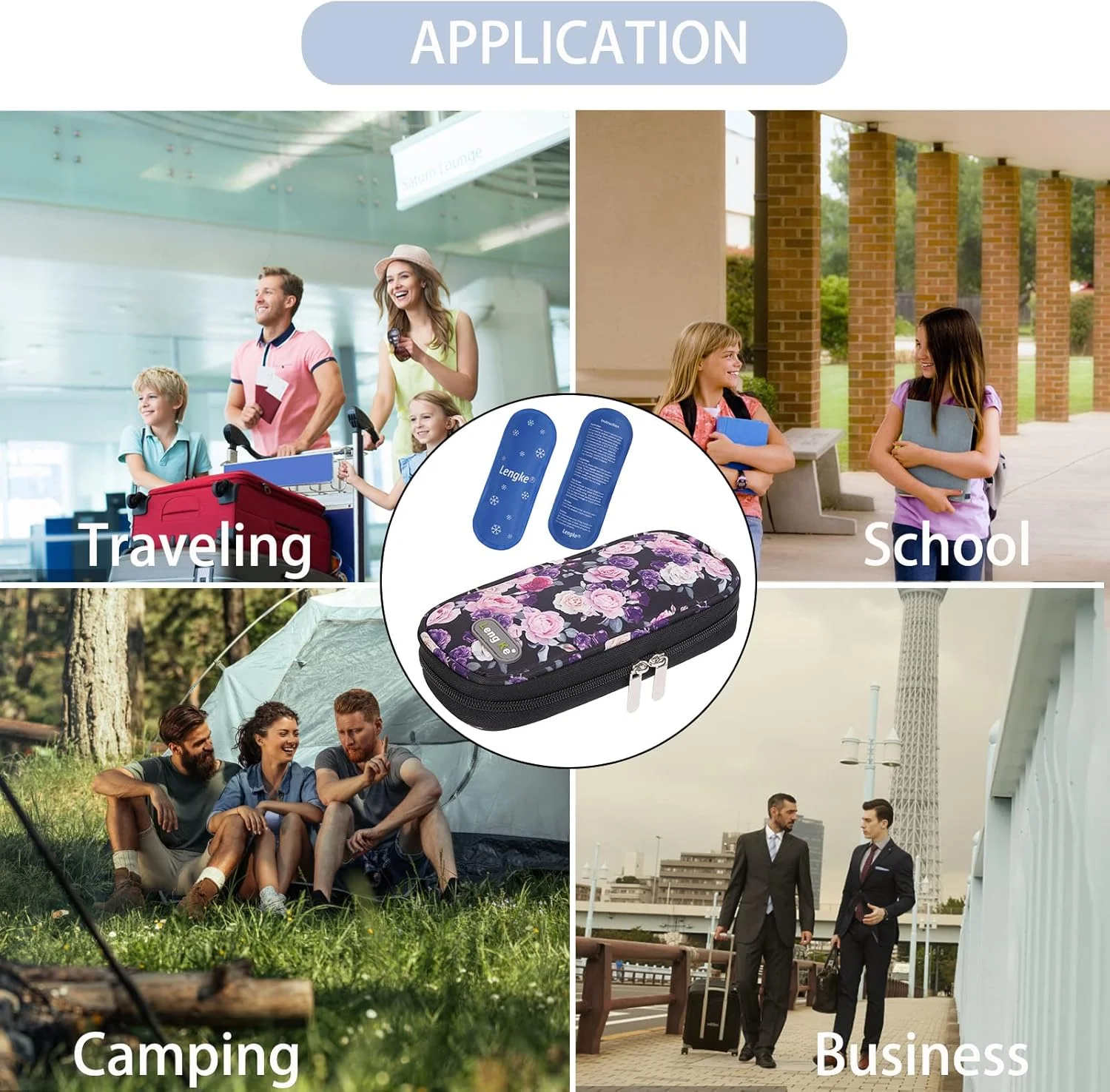 کیف خنک نگهدارنده انسولین BOMKEE برای افراد دیابتی، کیف قلم انسولین، کیف حمل قلم انسولین مسافرتی، کیف انسولین، کیف خنک کننده دارو، کیف حمل با 2 بسته یخ کیف خنک نگهدارنده انسولین BOMKEE برای افراد دیابتی، کیف قلم انسولین، کیف حمل قلم انسولین مسافرتی، کیف انسولین، کیف خنک کننده دارو، کیف حمل با 2 بسته یخ