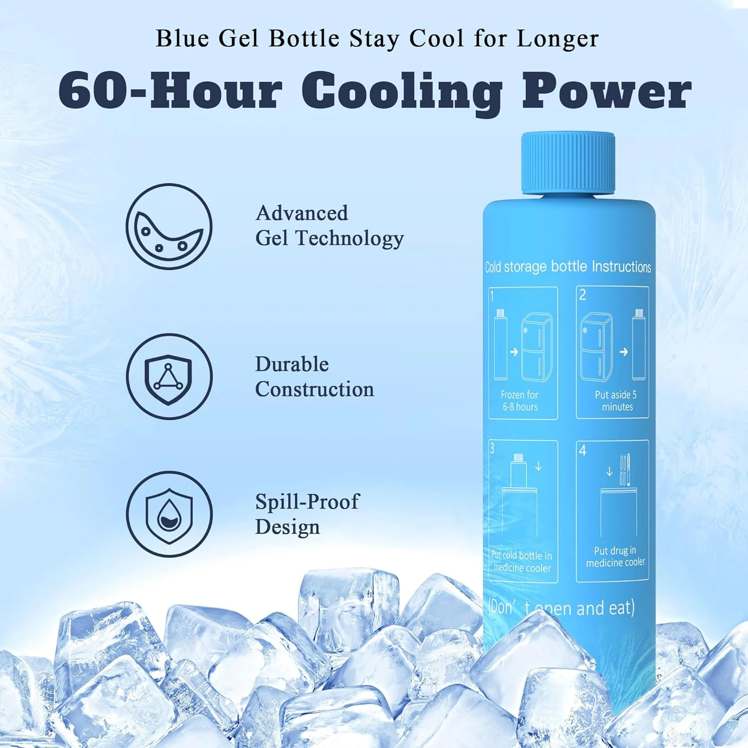 کیت بطری پک یخ سری بین قاره ای DISONCARE جایگزین برای جعبه خنک نگهدارنده دارو و انسولین مسافرتی DISONCARE 74H 7Pens کیت بطری پک یخ سری بین قاره ای DISONCARE جایگزین برای جعبه خنک نگهدارنده دارو و انسولین مسافرتی DISONCARE 74H 7Pens