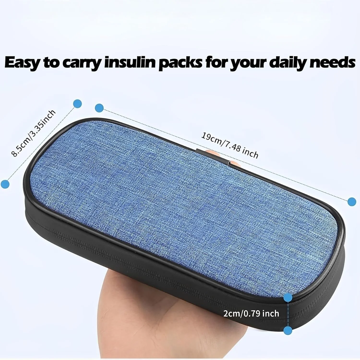 کیف خنک نگهدارنده انسولین CXAFQ آبی با میله یخ آبی، کیف قلم انسولین، کیف مسافرتی خنک کننده انسولین، طراحی قابل حمل، قابل استفاده برای نگهداری انسولین یا مواد غذایی که نیاز به خنک نگه داشتن دارند کیف خنک نگهدارنده انسولین CXAFQ آبی با میله یخ آبی، کیف قلم انسولین، کیف مسافرتی خنک کننده انسولین، طراحی قابل حمل، قابل استفاده برای نگهداری انسولین یا مواد غذایی که نیاز به خنک نگه داشتن دارند
