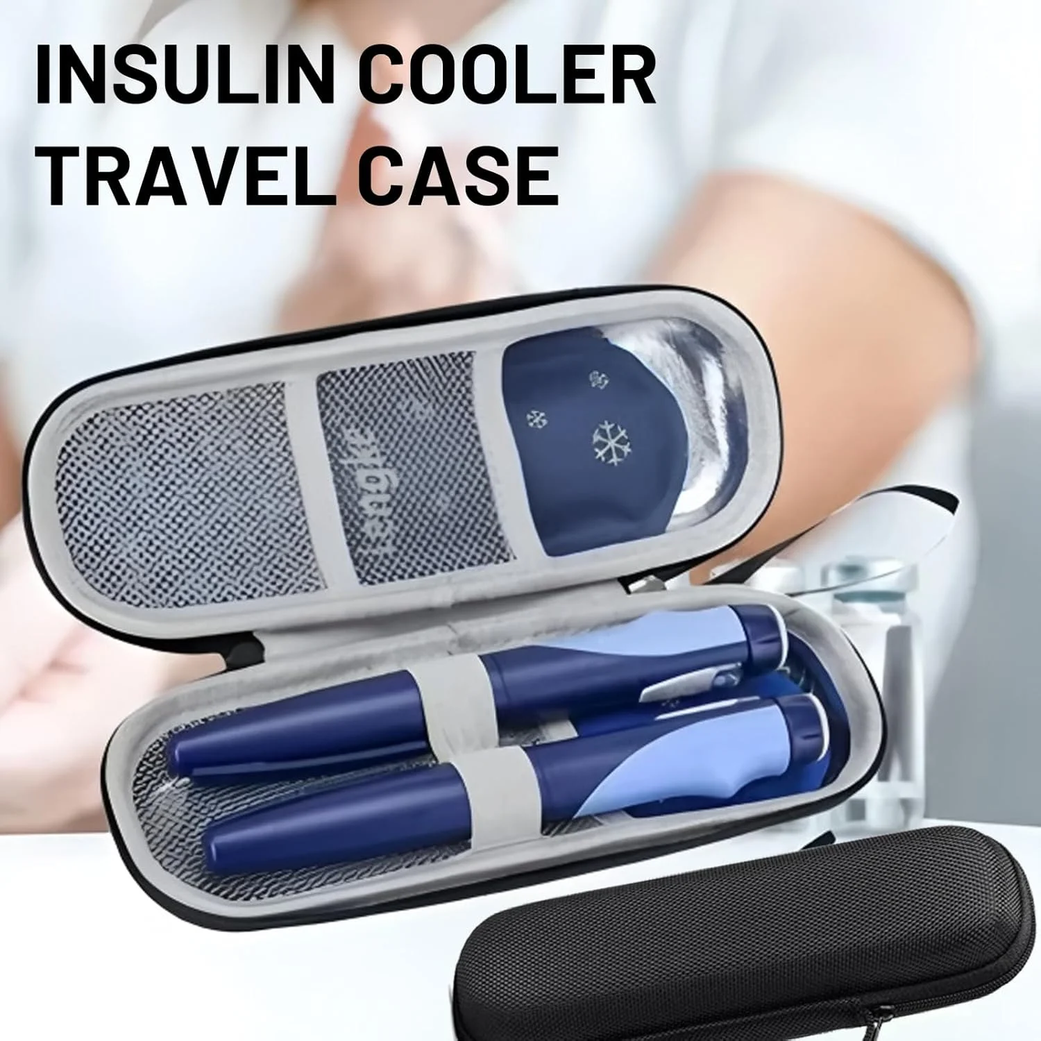 کیف خنک نگهدارنده قلم انسولین، کیف خنک کننده دارو و تزریق، کیف مسافرتی با جای سوزن انسولین، کیف نگهداری لوازم دیابت قابل حمل، 2 بسته یخ، خنک کننده 4-6 ساعته، سبک وزن کیف خنک نگهدارنده قلم انسولین، کیف خنک کننده دارو و تزریق، کیف مسافرتی با جای سوزن انسولین، کیف نگهداری لوازم دیابت قابل حمل، 2 بسته یخ، خنک کننده 4-6 ساعته، سبک وزن