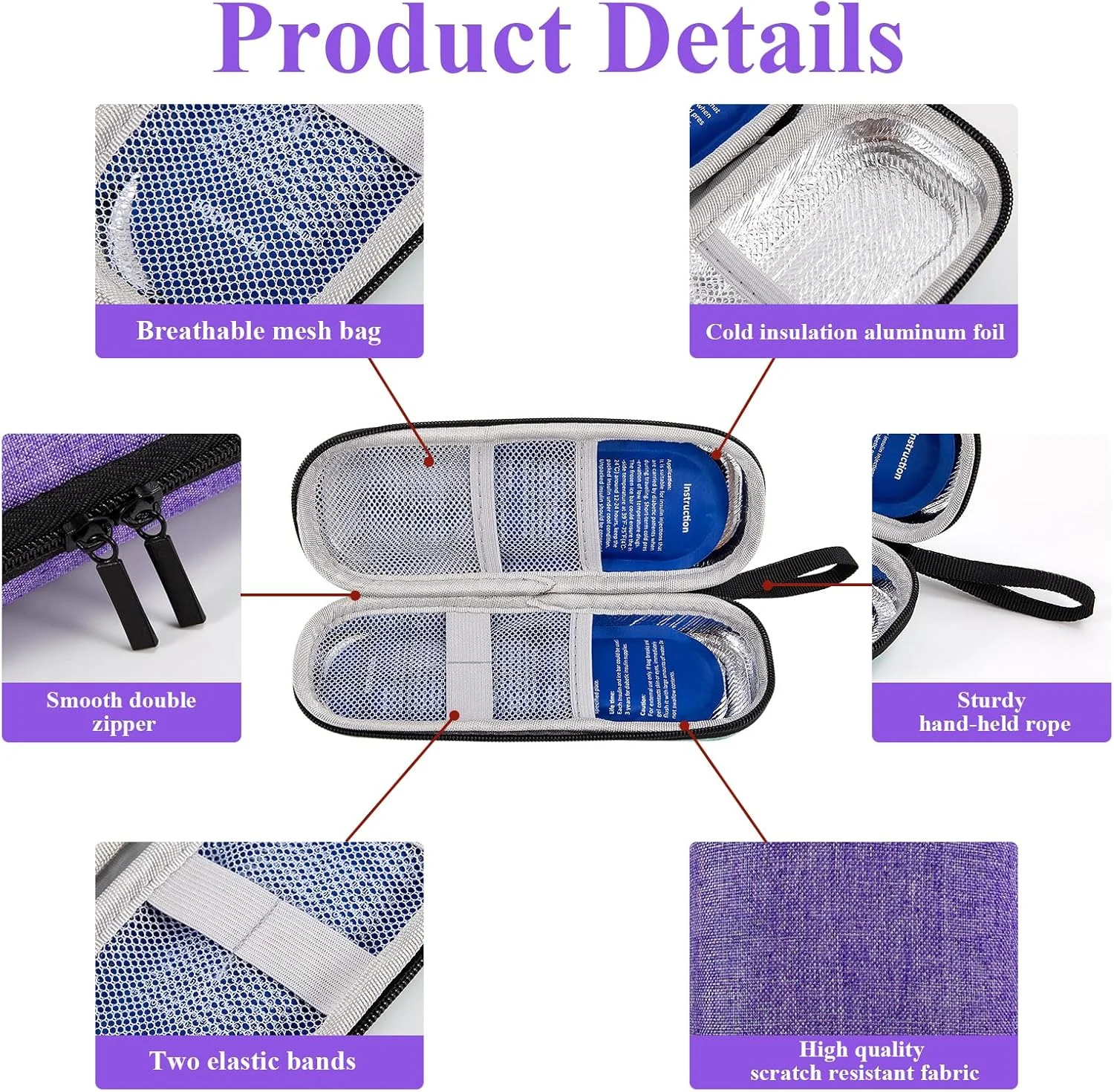 کیف خنک نگهدارنده انسولین با 2 بسته یخ، کیف کوچک دیابت، جعبه خنک برای وسایل دیابتی، خنک کننده قلم، کیف عایق دارو، خنک کننده دیابتی، دارو، قلم اسپری، کیف سرنگ، مسافرتی کیف خنک نگهدارنده انسولین با 2 بسته یخ، کیف کوچک دیابت، جعبه خنک برای وسایل دیابتی، خنک کننده قلم، کیف عایق دارو، خنک کننده دیابتی، دارو، قلم اسپری، کیف سرنگ، مسافرتی