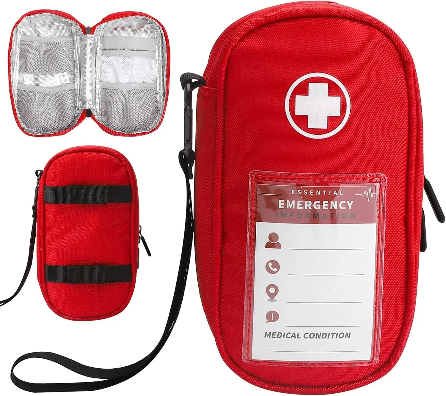 کیف حمل دارویی VOSSOT، کیف اورژانس قابل حمل، سازمان دهنده کیف دارویی عایق، برای دو عدد قلم اپی نفرین، سرنگ انسولین، استنشاقی و وسایل مهم برای داروی آلرژی، قرمز کیف حمل دارویی VOSSOT، کیف اورژانس قابل حمل، سازمان دهنده کیف دارویی عایق، برای دو عدد قلم اپی نفرین، سرنگ انسولین، استنشاقی و وسایل مهم برای داروی آلرژی، قرمز