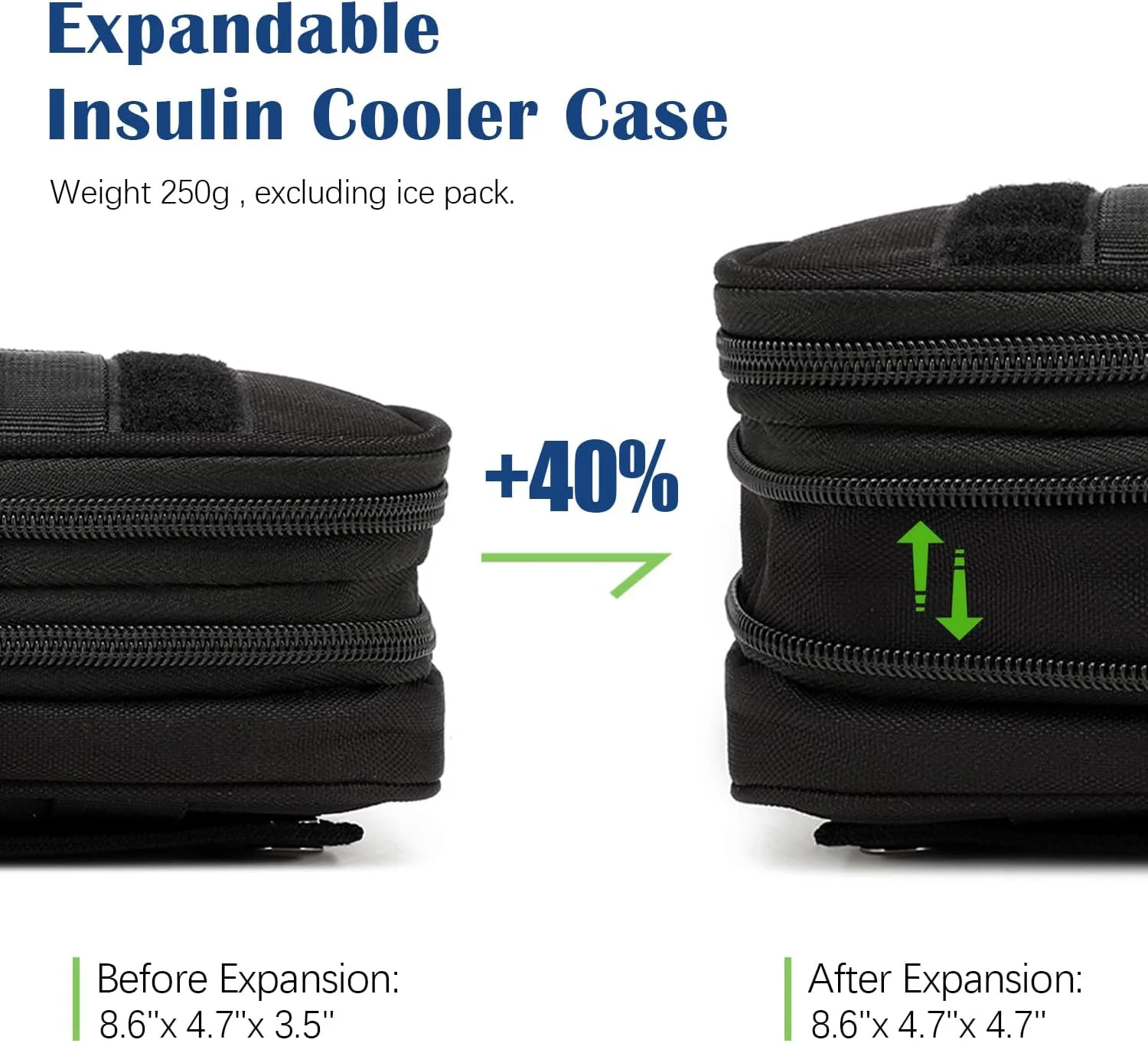 کیف خنک نگهدارنده انسولین، کیف مسافرتی قابل گسترش برای داروهای دیابتی، سازمان دهنده عایق بندی شده با 2 بسته یخ 180 گرمی - کیف خنک کننده دارویی قابل حمل برای قلم های انسولین و لوازم دستگاه تست قند خون کیف خنک نگهدارنده انسولین، کیف مسافرتی قابل گسترش برای داروهای دیابتی، سازمان دهنده عایق بندی شده با 2 بسته یخ 180 گرمی - کیف خنک کننده دارویی قابل حمل برای قلم های انسولین و لوازم دستگاه تست قند خون