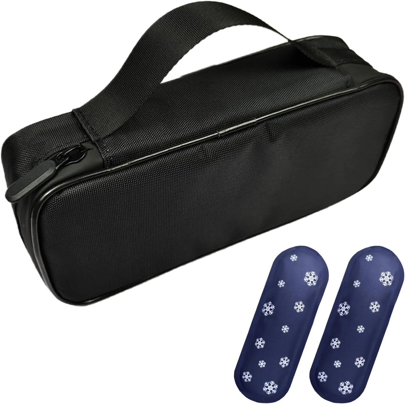 کیف خنک نگهدارنده انسولین با 2 بسته یخ، کیف عایق دیابتی برای لوازم جانبی دیابتی، جعبه خنک کننده قابل حمل برای قلم انسولین و سایر لوازم جانبی دارو، مشکی کیف خنک نگهدارنده انسولین با 2 بسته یخ، کیف عایق دیابتی برای لوازم جانبی دیابتی، جعبه خنک کننده قابل حمل برای قلم انسولین و سایر لوازم جانبی دارو، مشکی