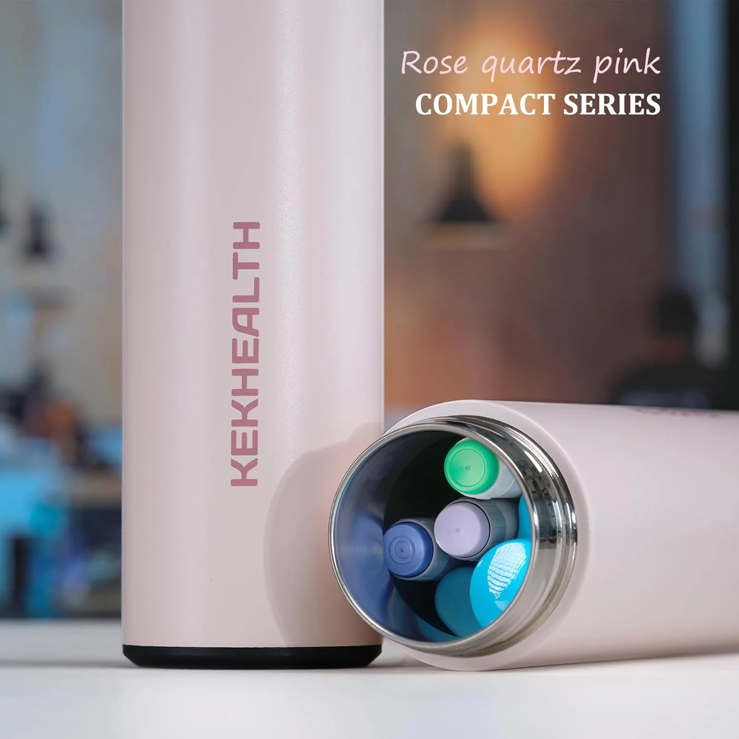 کیف خنک نگهدارنده دارو برای مسافرت، مورد تایید TSA، دارای بسته‌های یخ، کیف خنک کننده دارو برای مسافرت به همراه دماسنج، کیف مسافرتی دیابتی داروهای یخچال دار با برچسب پزشکی QR (رز کوارتز)