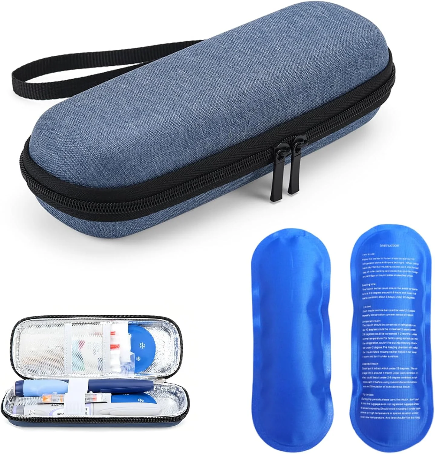 کیف خنک نگهدارنده انسولین JKYVAA، قابل حمل، کوچک، عایق دار، آبی رنگ، مناسب برای قلم انسولین، سوزن، اپی پن و سرنگ های انسولین (بدون بسته یخ) کیف خنک نگهدارنده انسولین JKYVAA، قابل حمل، کوچک، عایق دار، آبی رنگ، مناسب برای قلم انسولین، سوزن، اپی پن و سرنگ های انسولین (بدون بسته یخ)