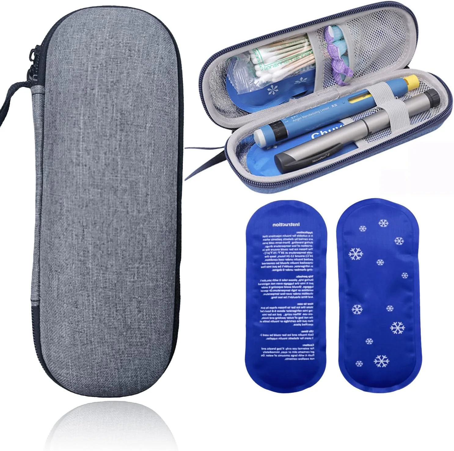 کیف خنک نگهدارنده انسولین با 2 بسته یخ، کیف قلم انسولین، خنک کننده داروی قابل حمل برای لوازم دیابتی، نگهداری قلم انسولین و بسته مسافرتی کوچک کیف خنک نگهدارنده انسولین با 2 بسته یخ، کیف قلم انسولین، خنک کننده داروی قابل حمل برای لوازم دیابتی، نگهداری قلم انسولین و بسته مسافرتی کوچک