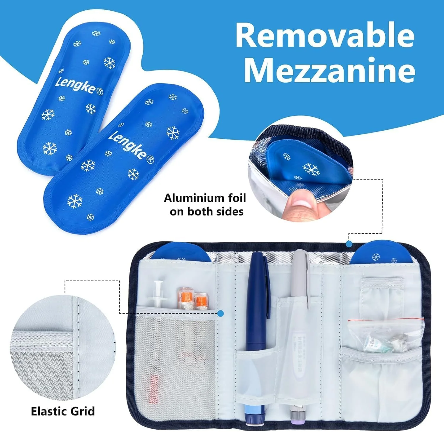 کیف حمل انسولین، کیف انسولین، کیف خنک کننده مسافرتی انسولین، خنک کننده قابل حمل انسولین، گرم کننده انسولین با 2 بسته یخ قابل استفاده مجدد برای قلم های انسولین و سایر لوازم دیابتی (آبی تیره) کیف حمل انسولین، کیف انسولین، کیف خنک کننده مسافرتی انسولین، خنک کننده قابل حمل انسولین، گرم کننده انسولین با 2 بسته یخ قابل استفاده مجدد برای قلم های انسولین و سایر لوازم دیابتی (آبی تیره)